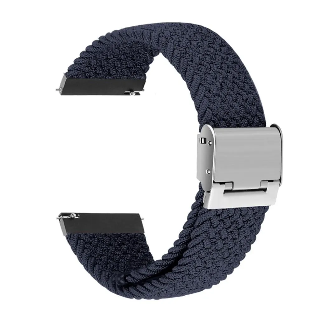 22mm Universal elastic nylon watch strap - Midnight Blue