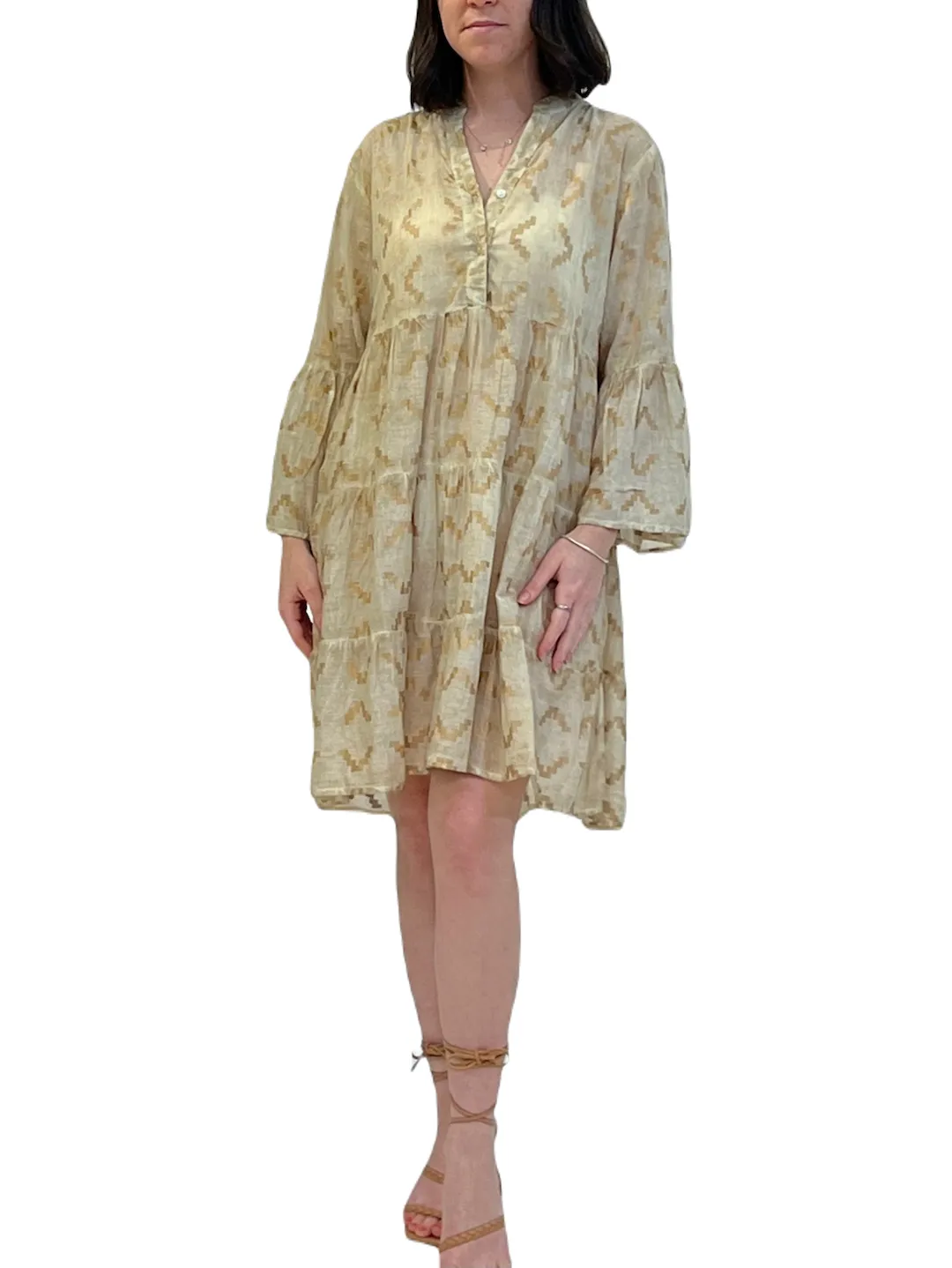 2481 Ivory Cotton Shirt dress