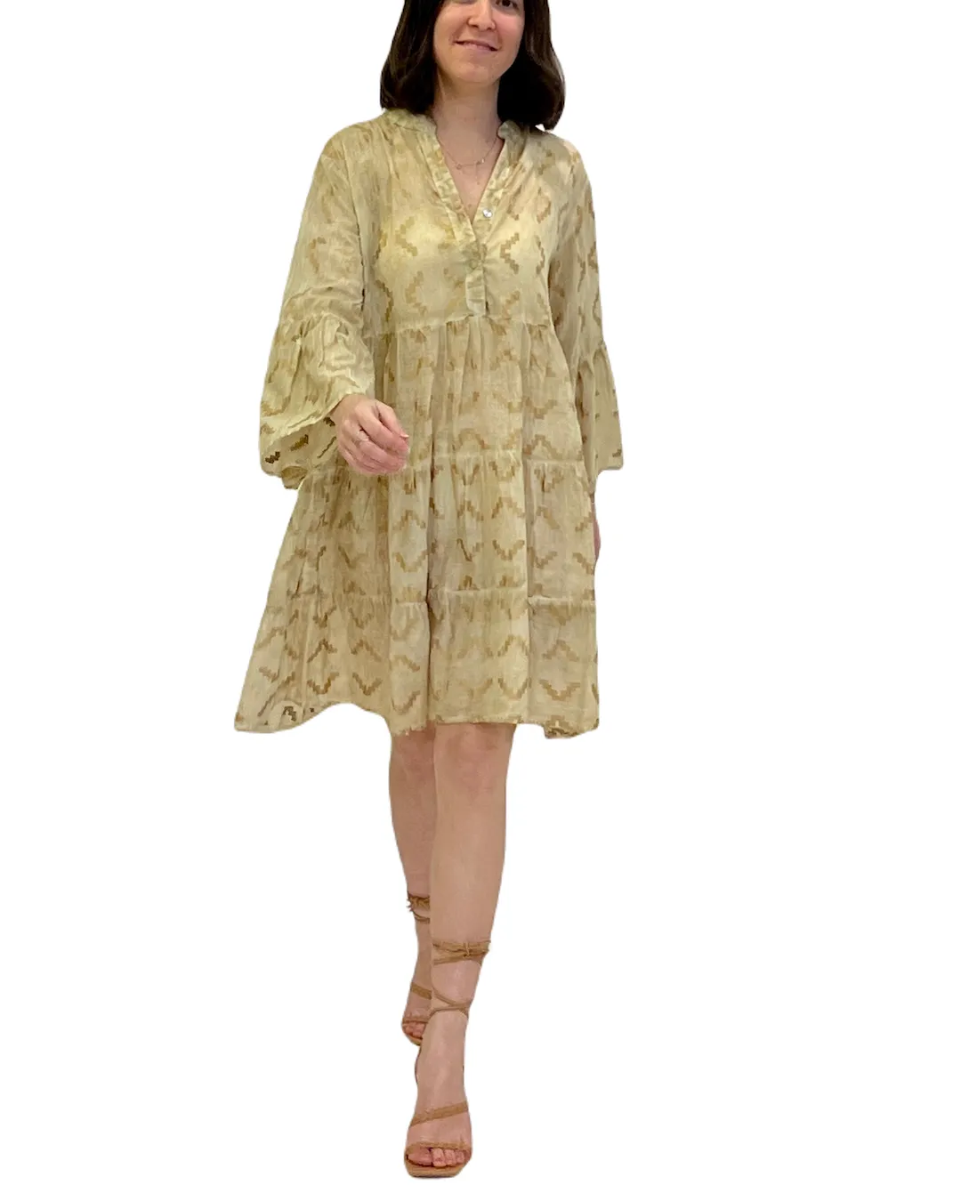 2481 Ivory Cotton Shirt dress