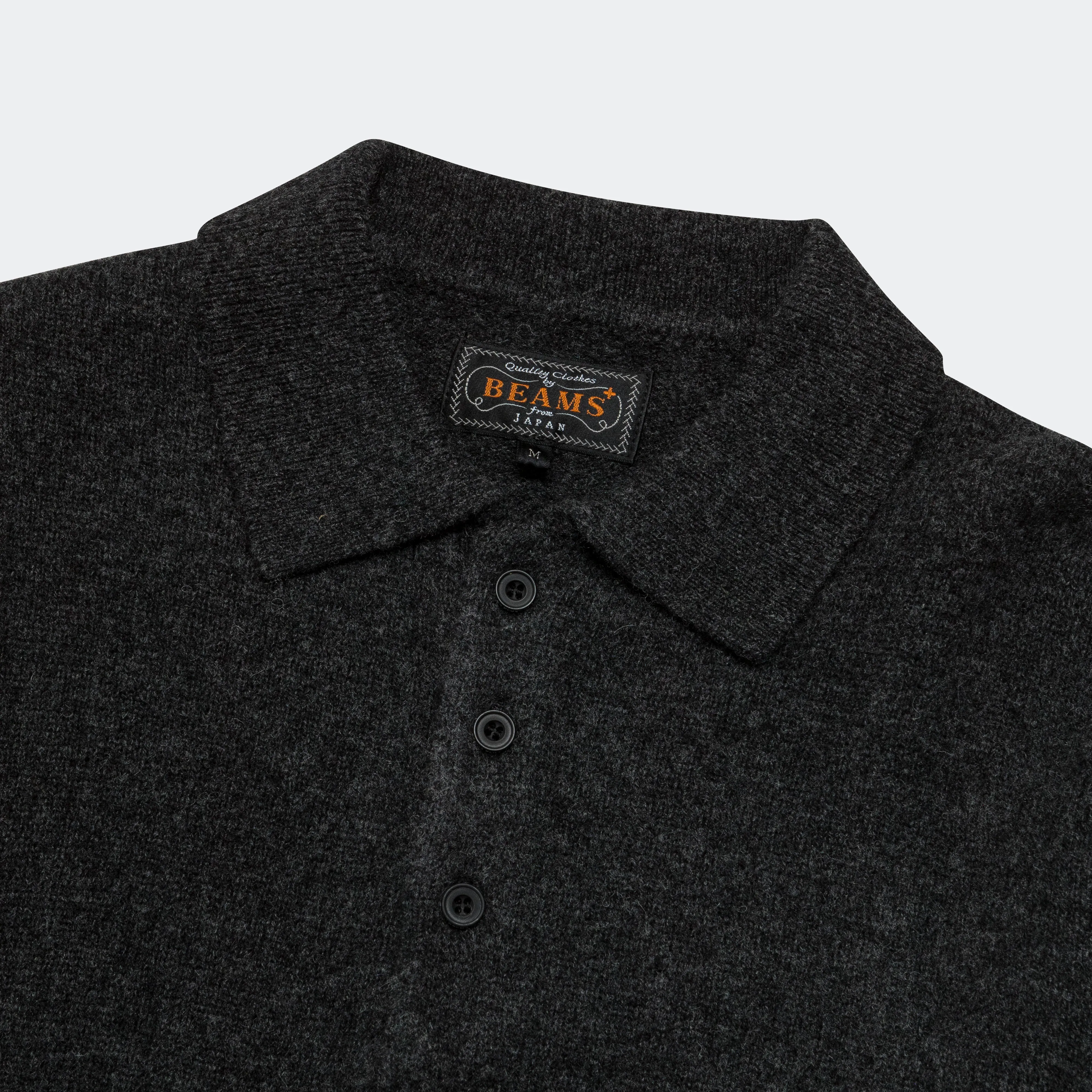 9G Knit Polo - Charcoal