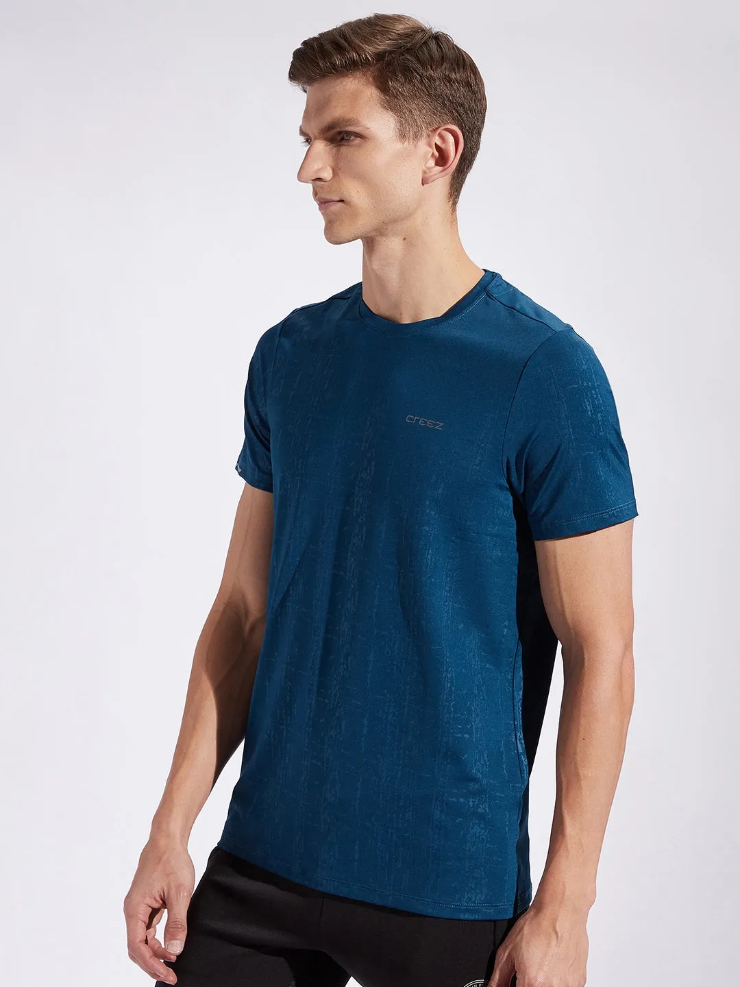 Abstract Embossed T-shirt