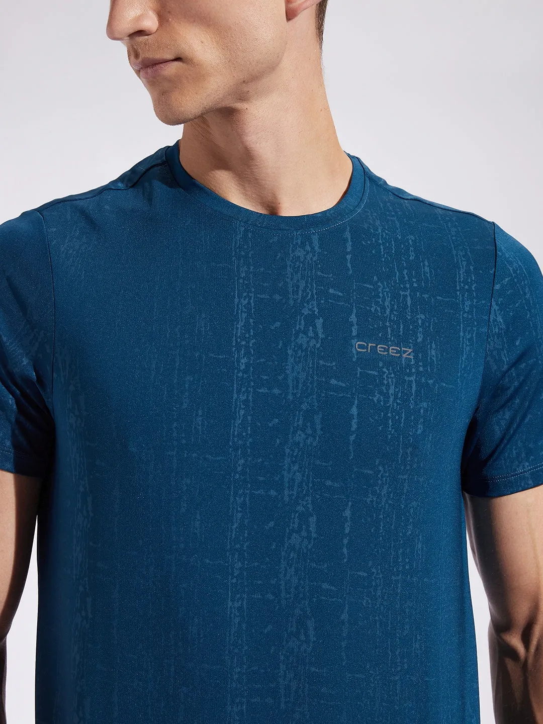 Abstract Embossed T-shirt