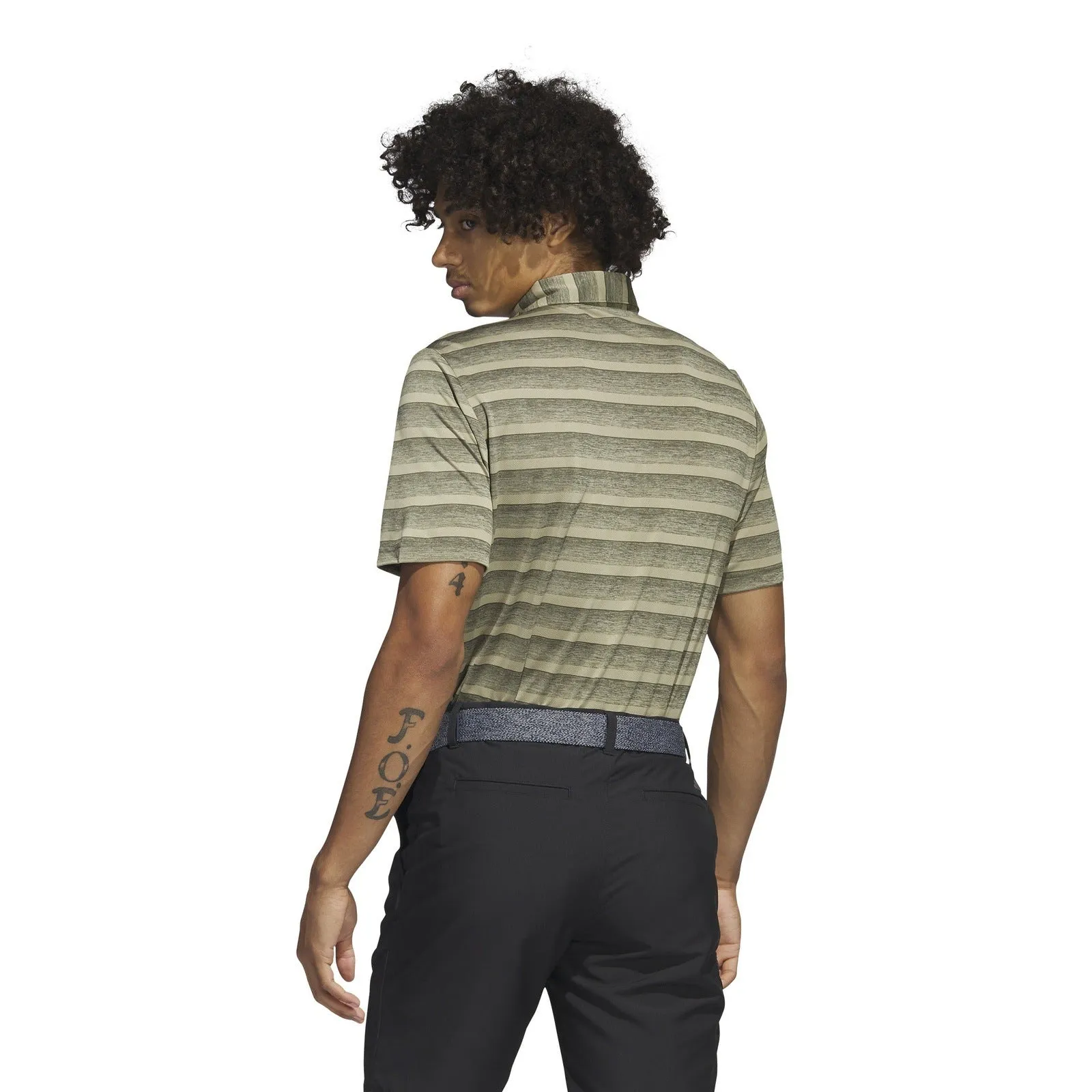 adidas 2-Colour Stripe Golf Polo Shirt HR8007