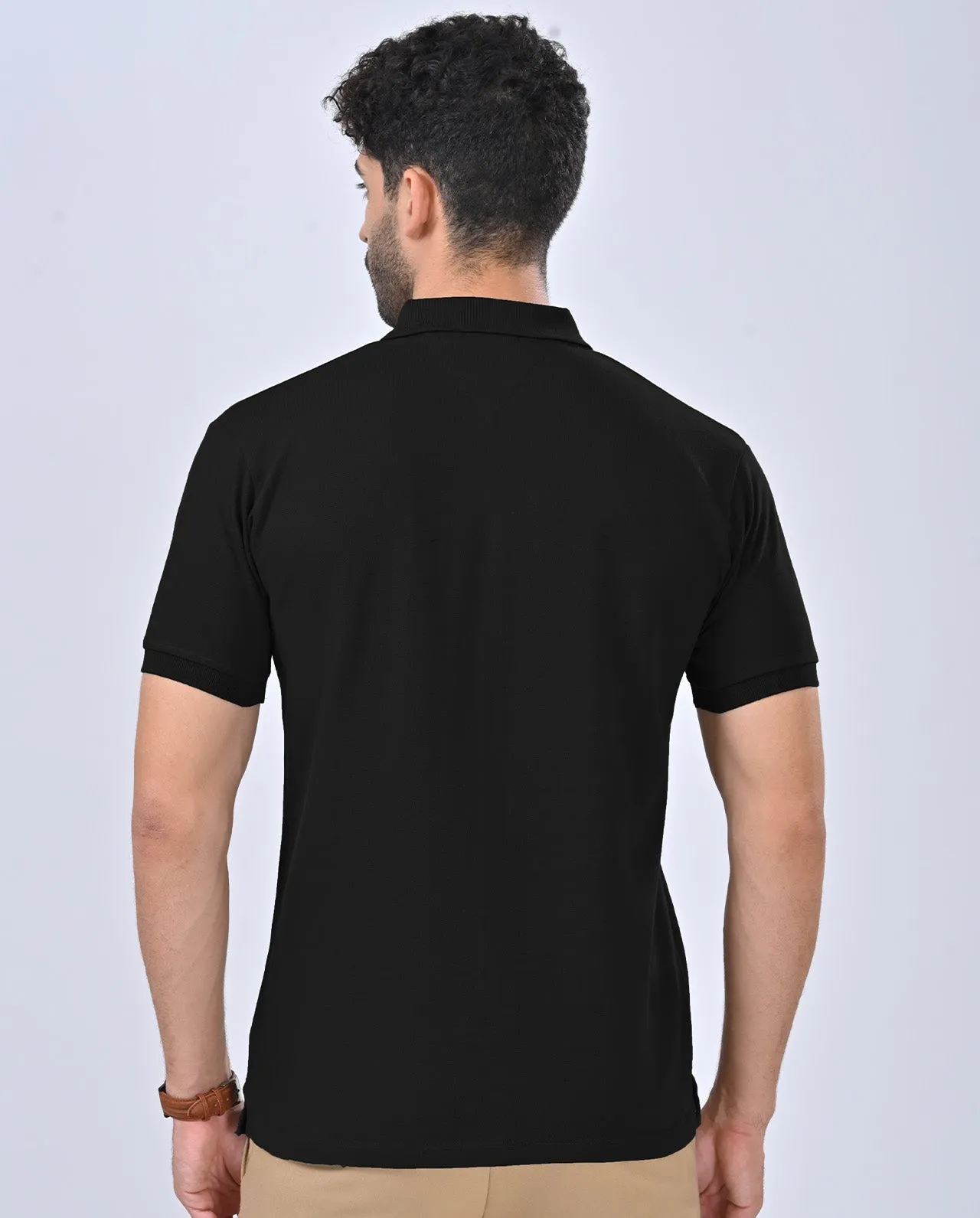 Aero Cargo Black Polo T-Shirt