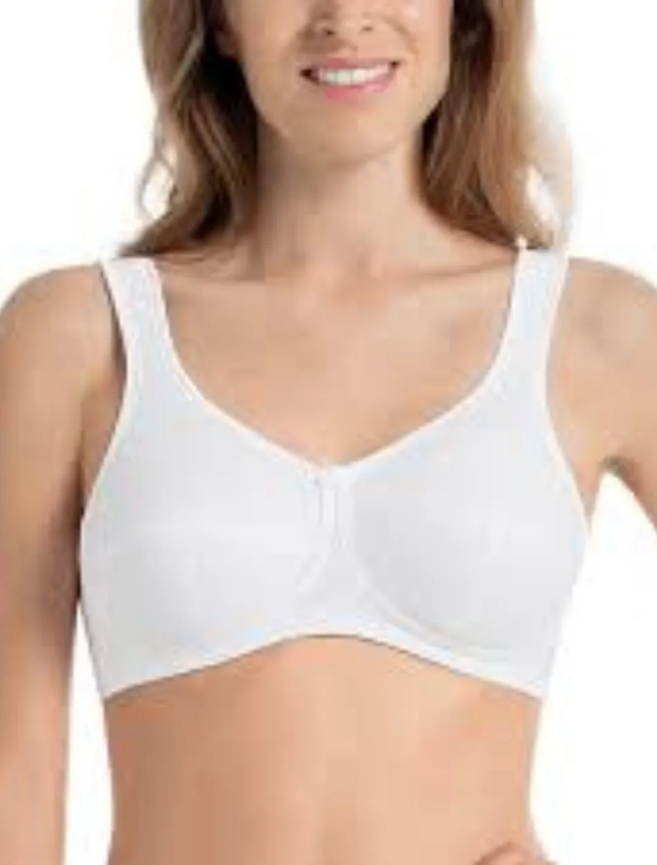 Anita Jana Comfort Cotton Soft Cup Bra, White | White Anita Jana Bra | White Anita Wireless Bras