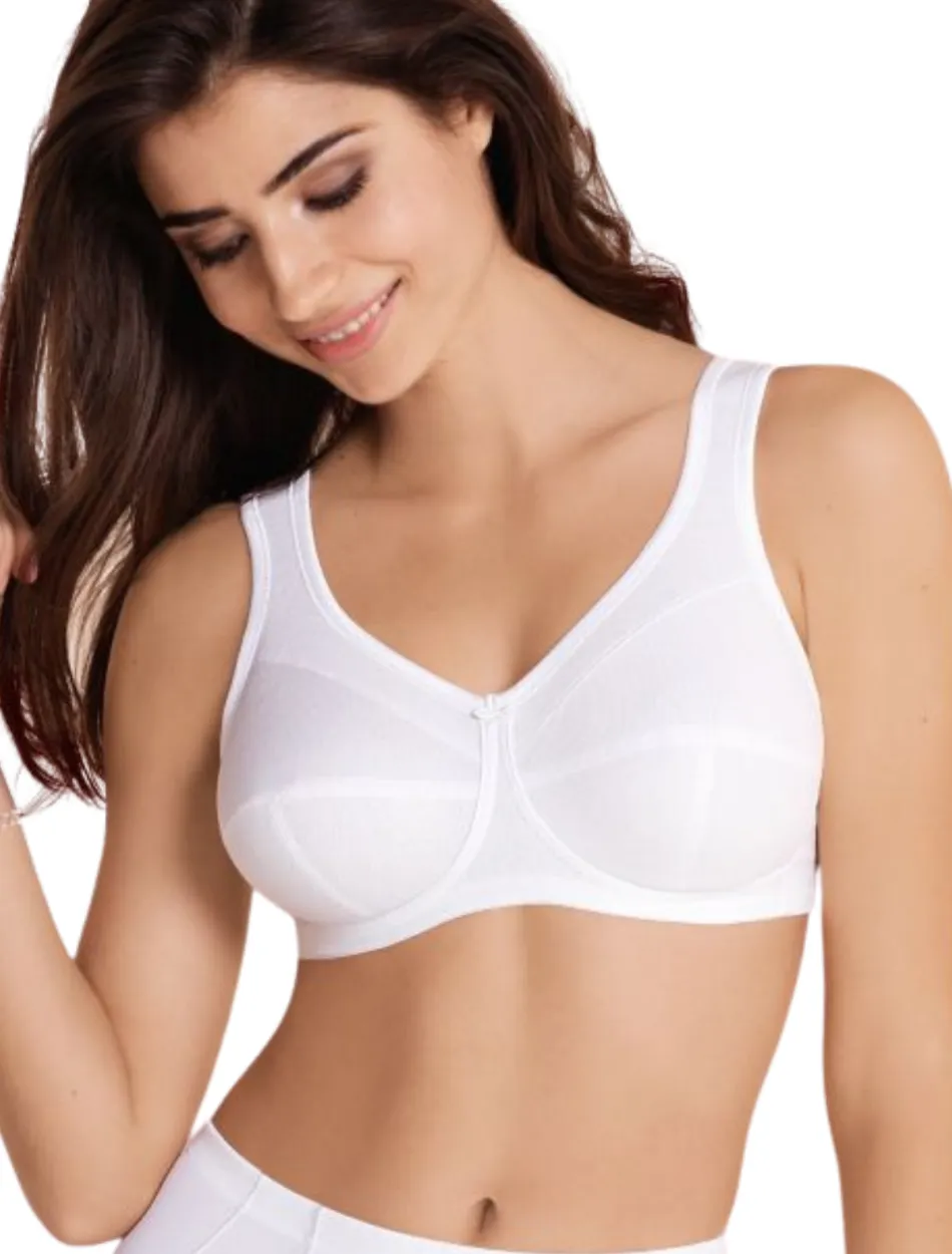 Anita Jana Comfort Cotton Soft Cup Bra, White | White Anita Jana Bra | White Anita Wireless Bras