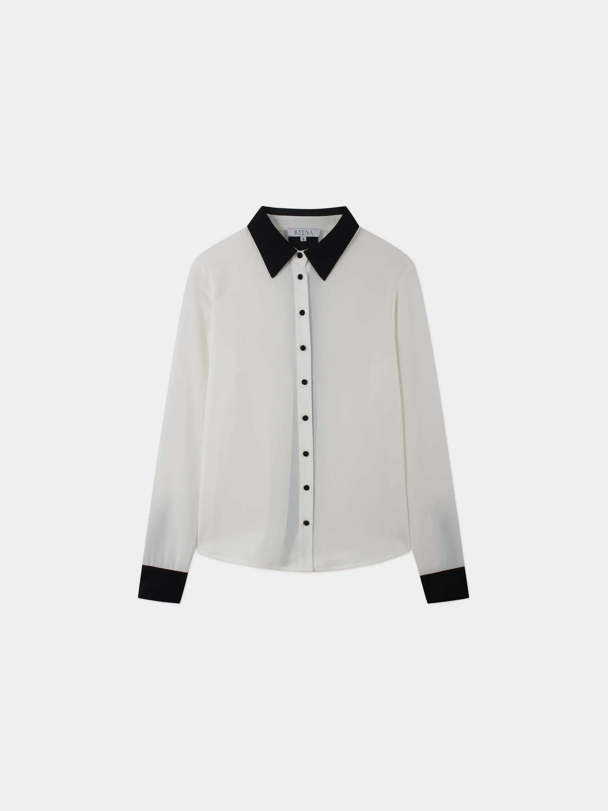 Back Stripe Blouse-Cream/Black