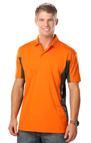 Blue Generation Men's Poly Colorblock Polo