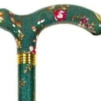 Classic Canes Slimline Chelsea Cane Green Floral