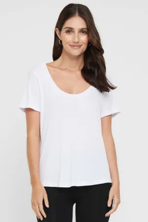 Classic Scoop Neck - White