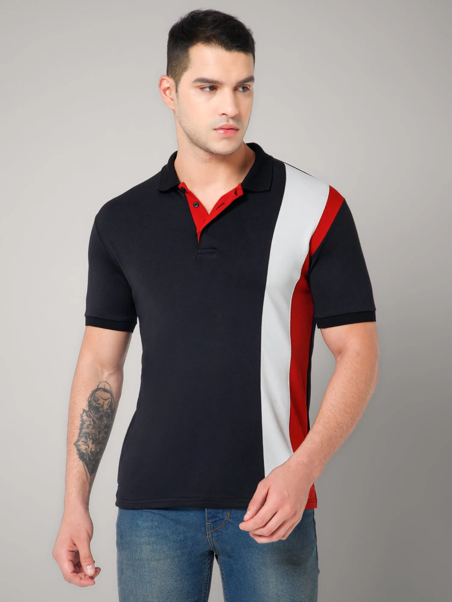 Color Block Polo T-shirt