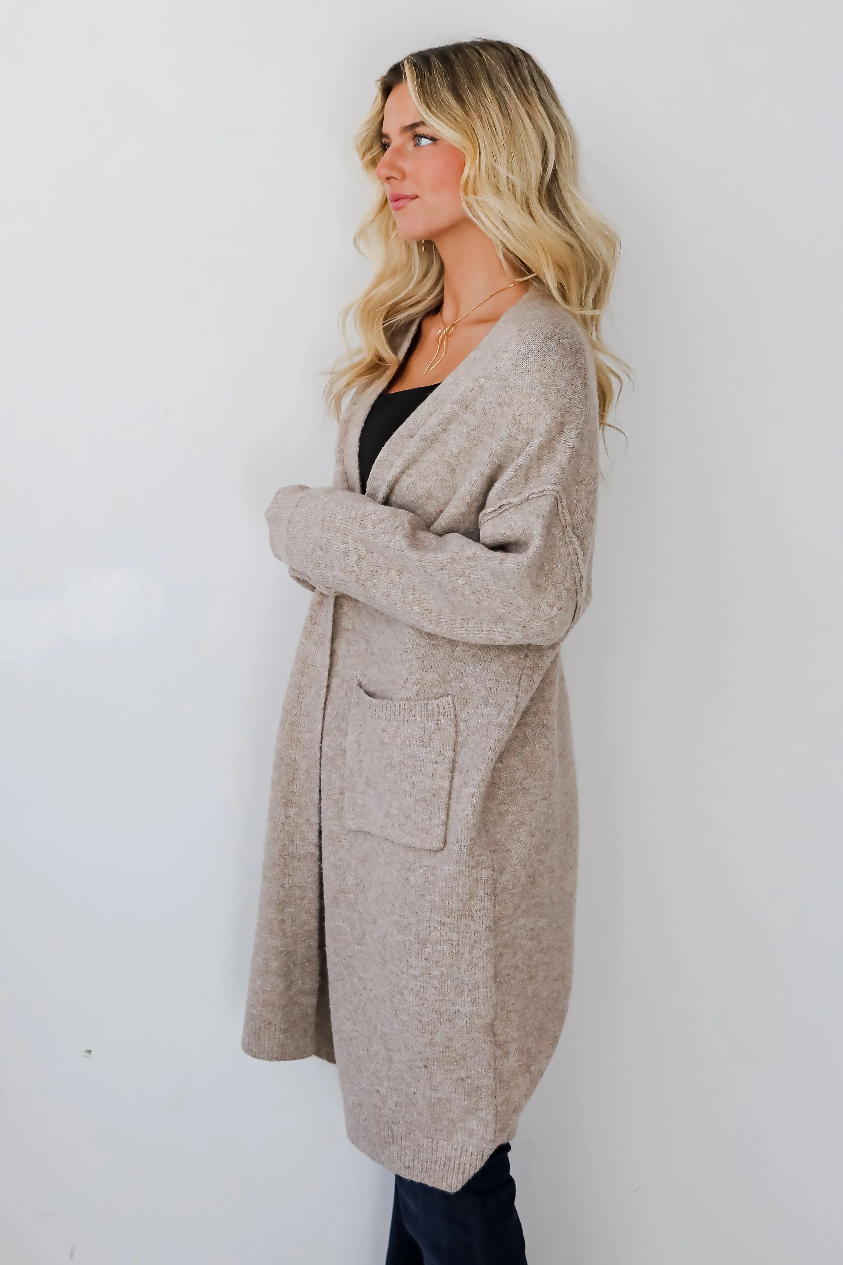 Coveted Upgrade Taupe Sweater Cardigan