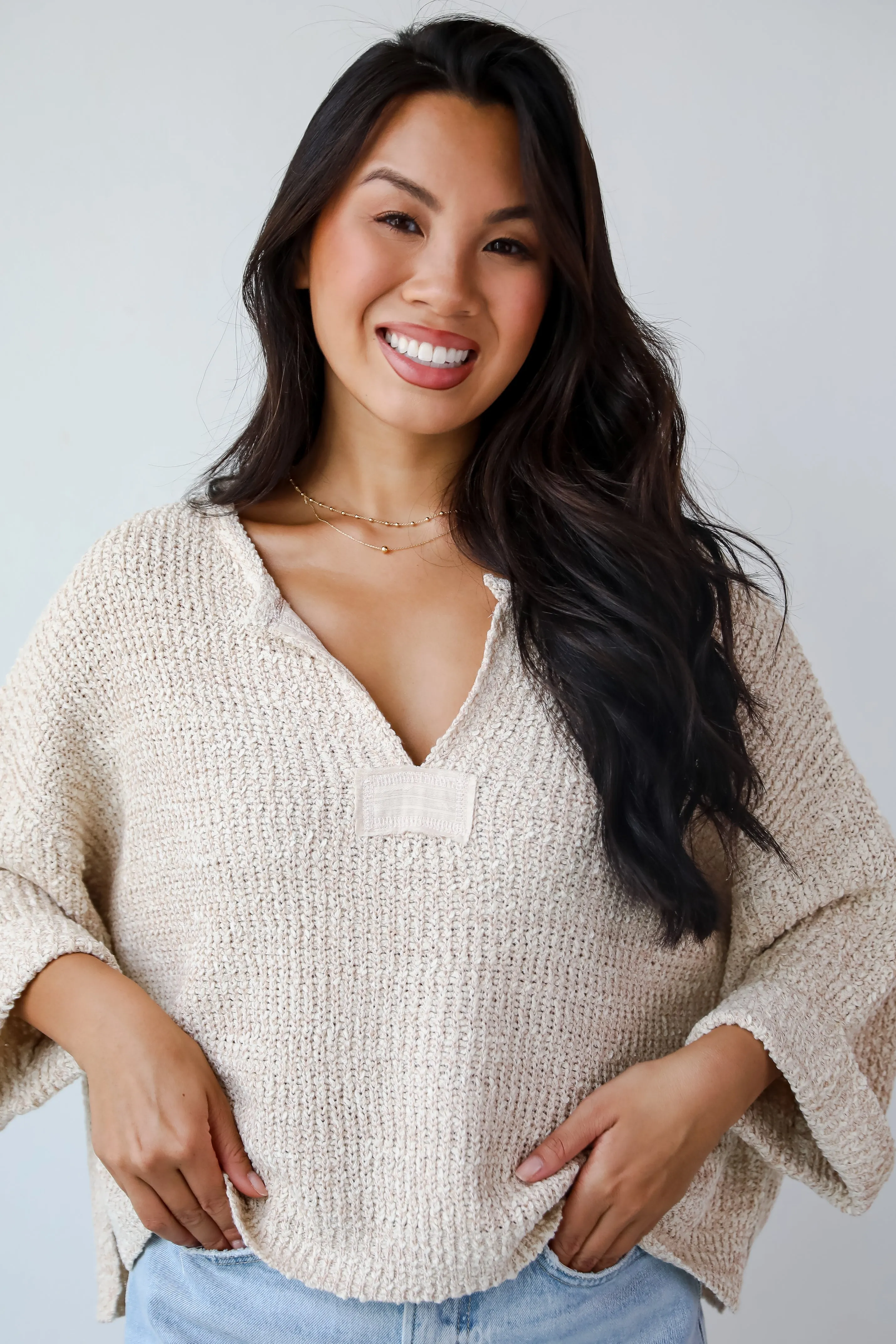 Cozy All Over Lightweight Knit Sweater