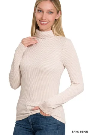 Cozy Chic Ribbed Turtle Neck