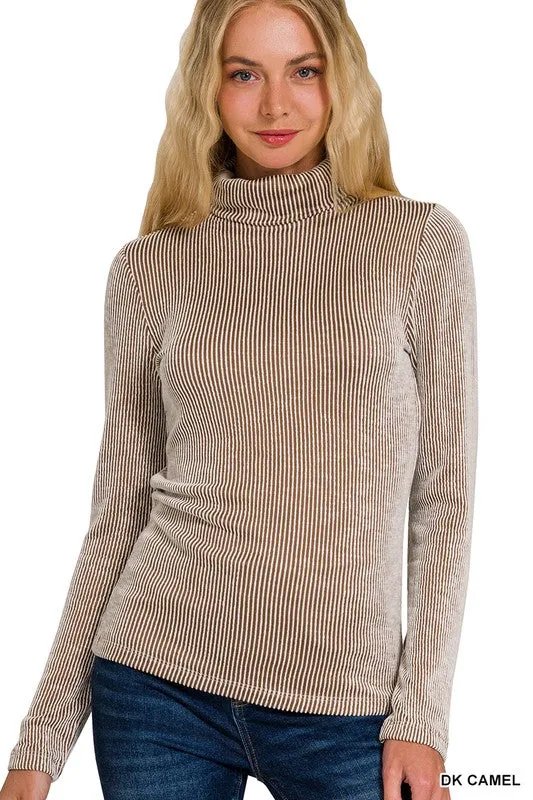 Cozy Chic Ribbed Turtle Neck