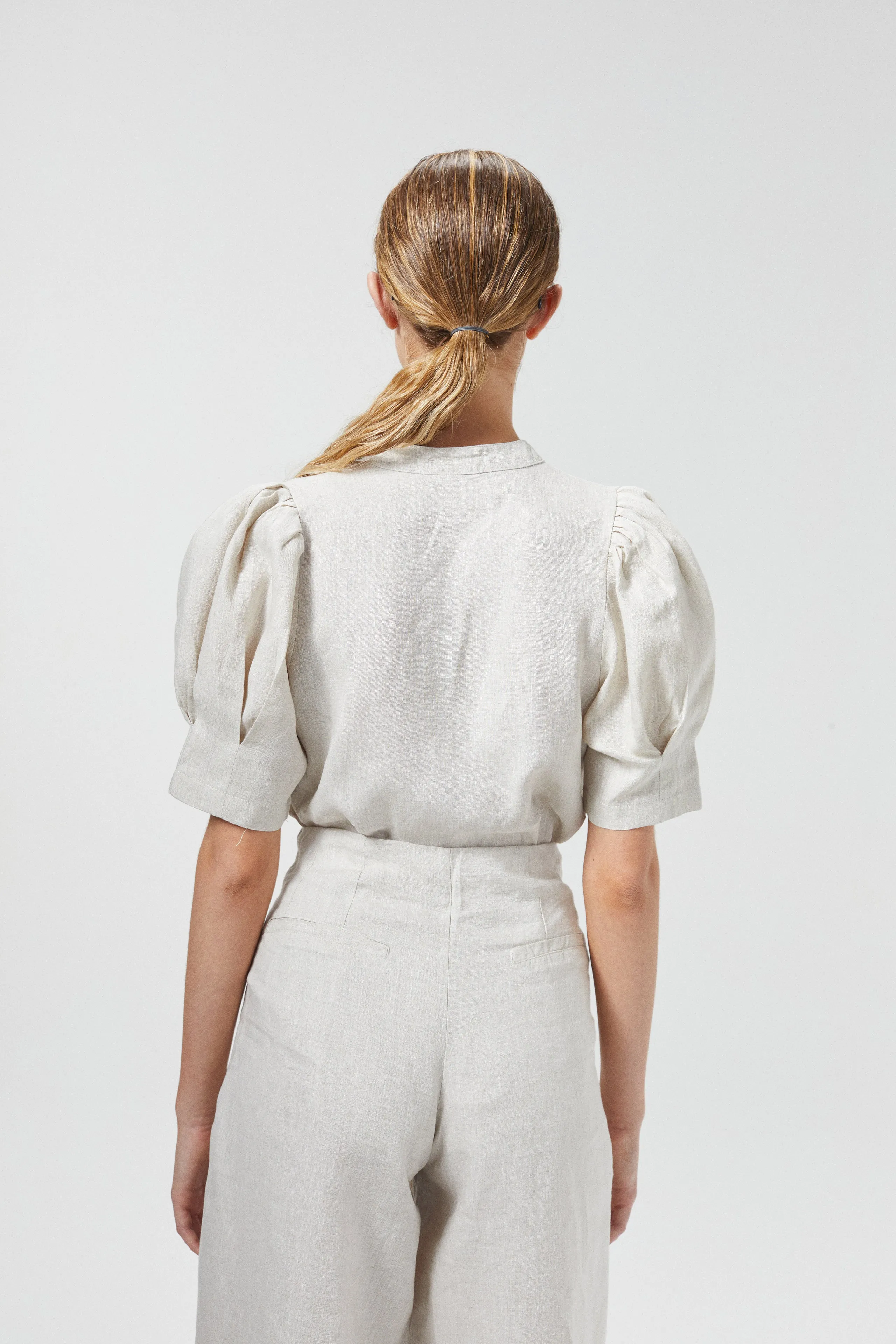 Culotte Linen Pants - Natural