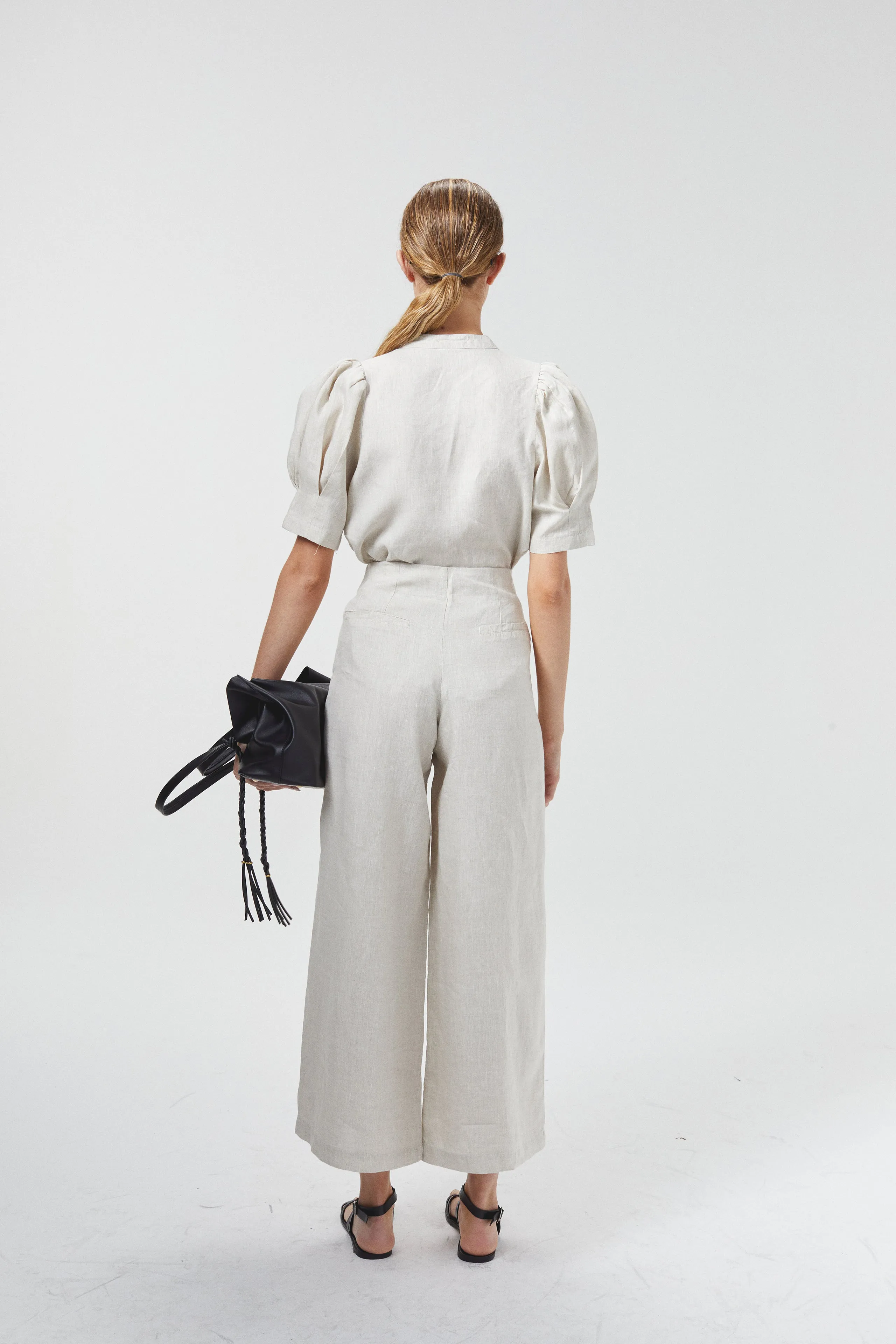 Culotte Linen Pants - Natural