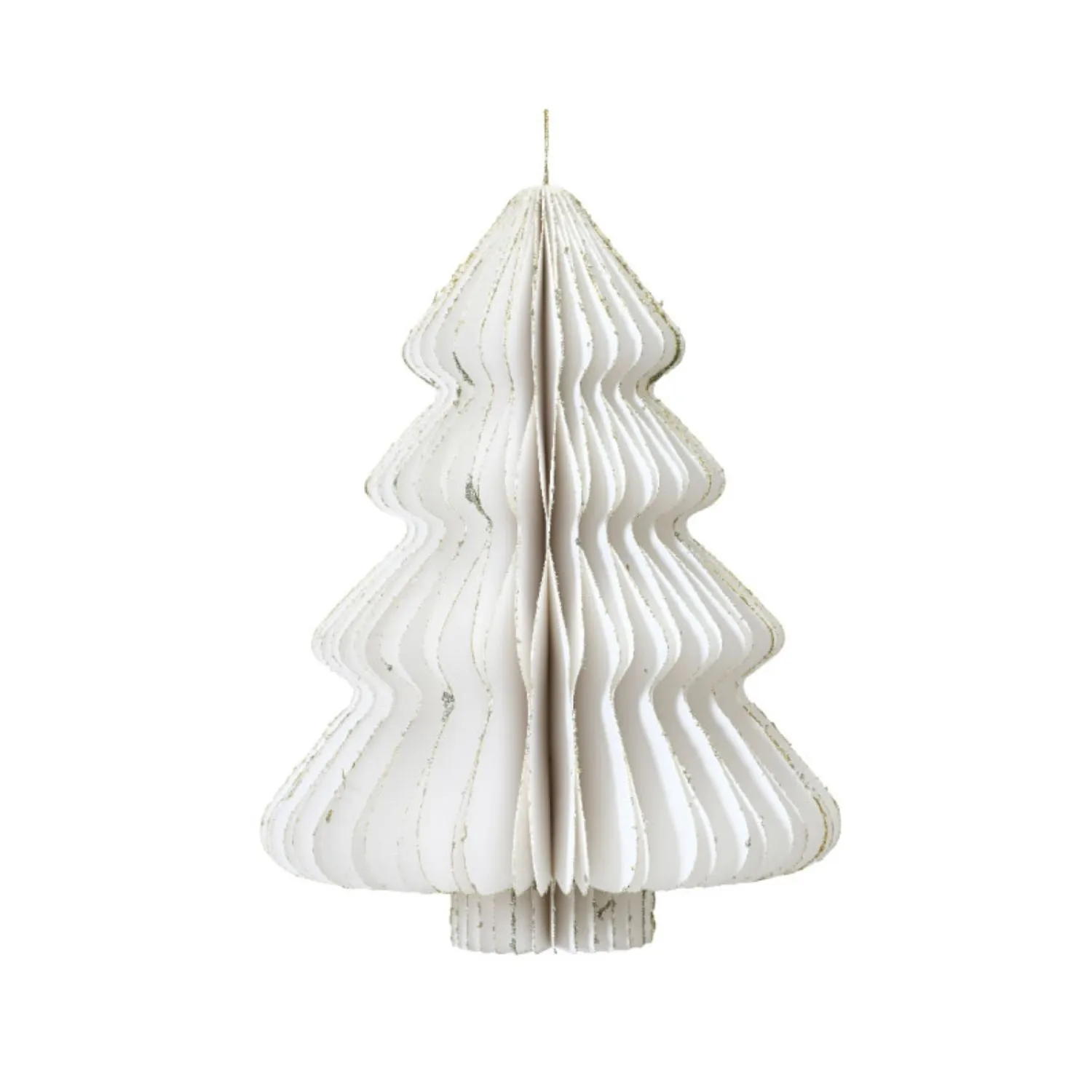 Decoris 15cm White Paper Tree Hanging Decoration