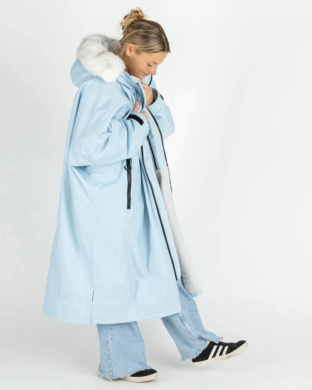 Dryrobe Advance Alpine Long Sleeve - Ice Blue/Grey