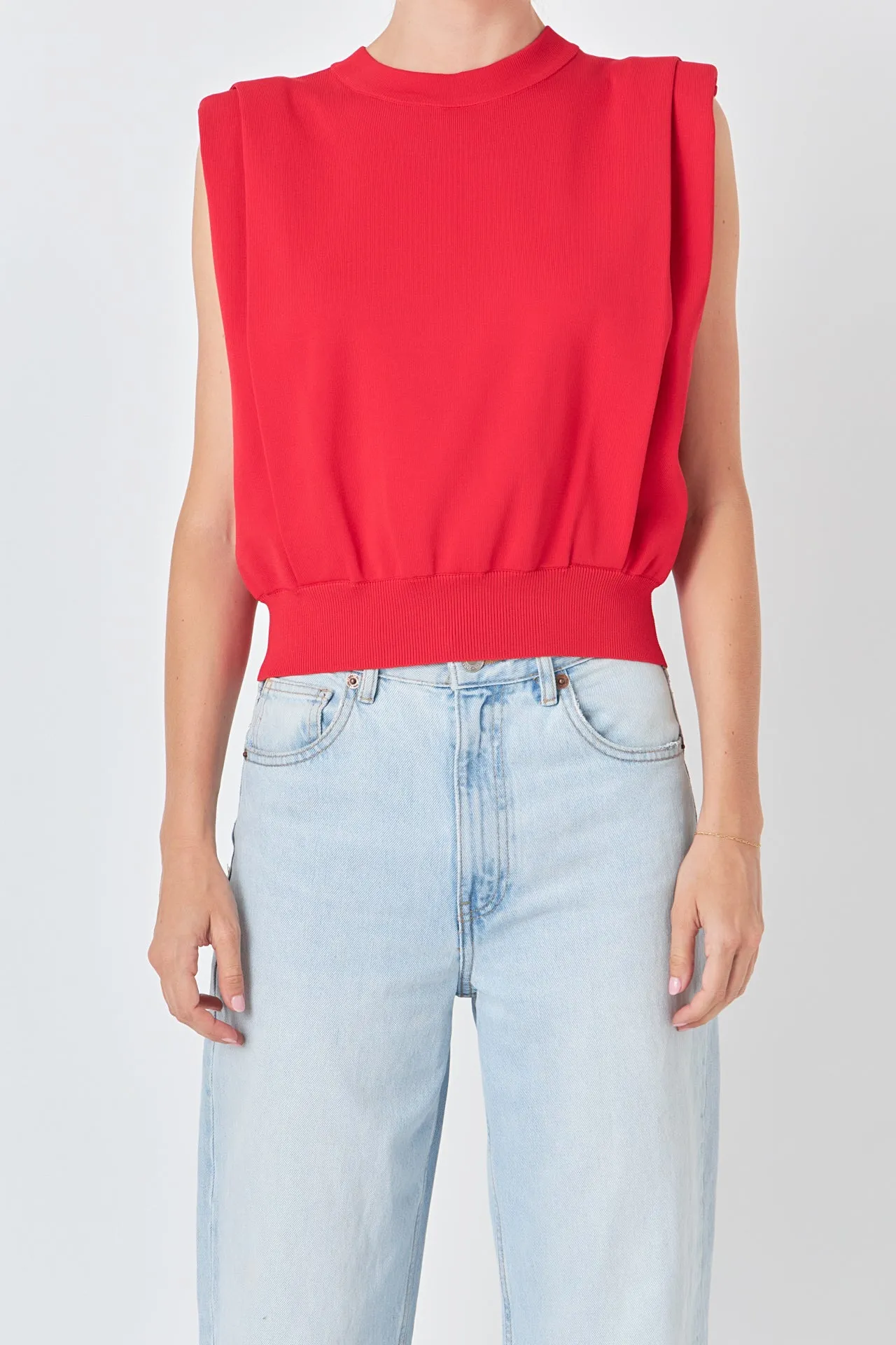 Endless Rose - Powder Shoulder Sleeveless Top