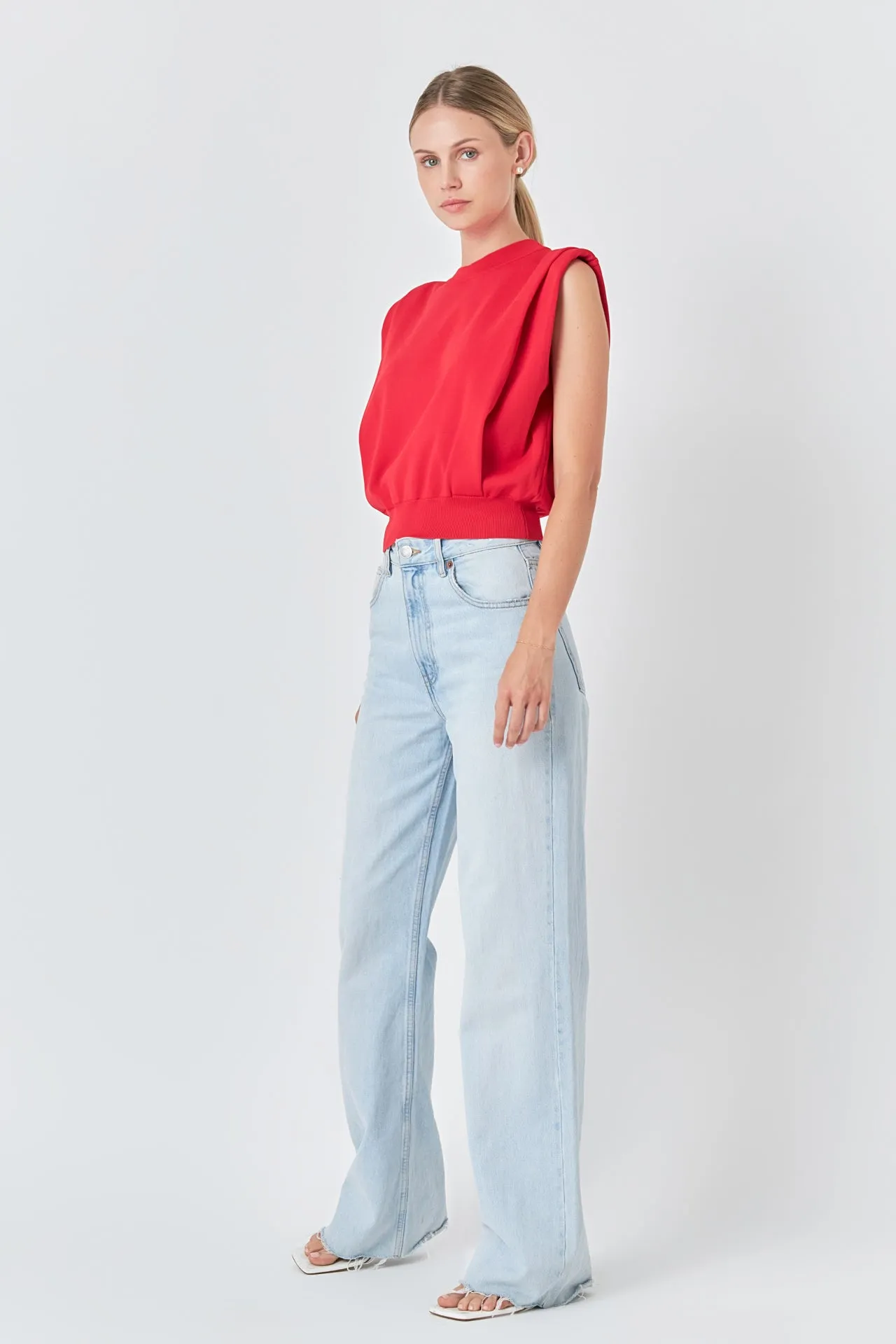 Endless Rose - Powder Shoulder Sleeveless Top