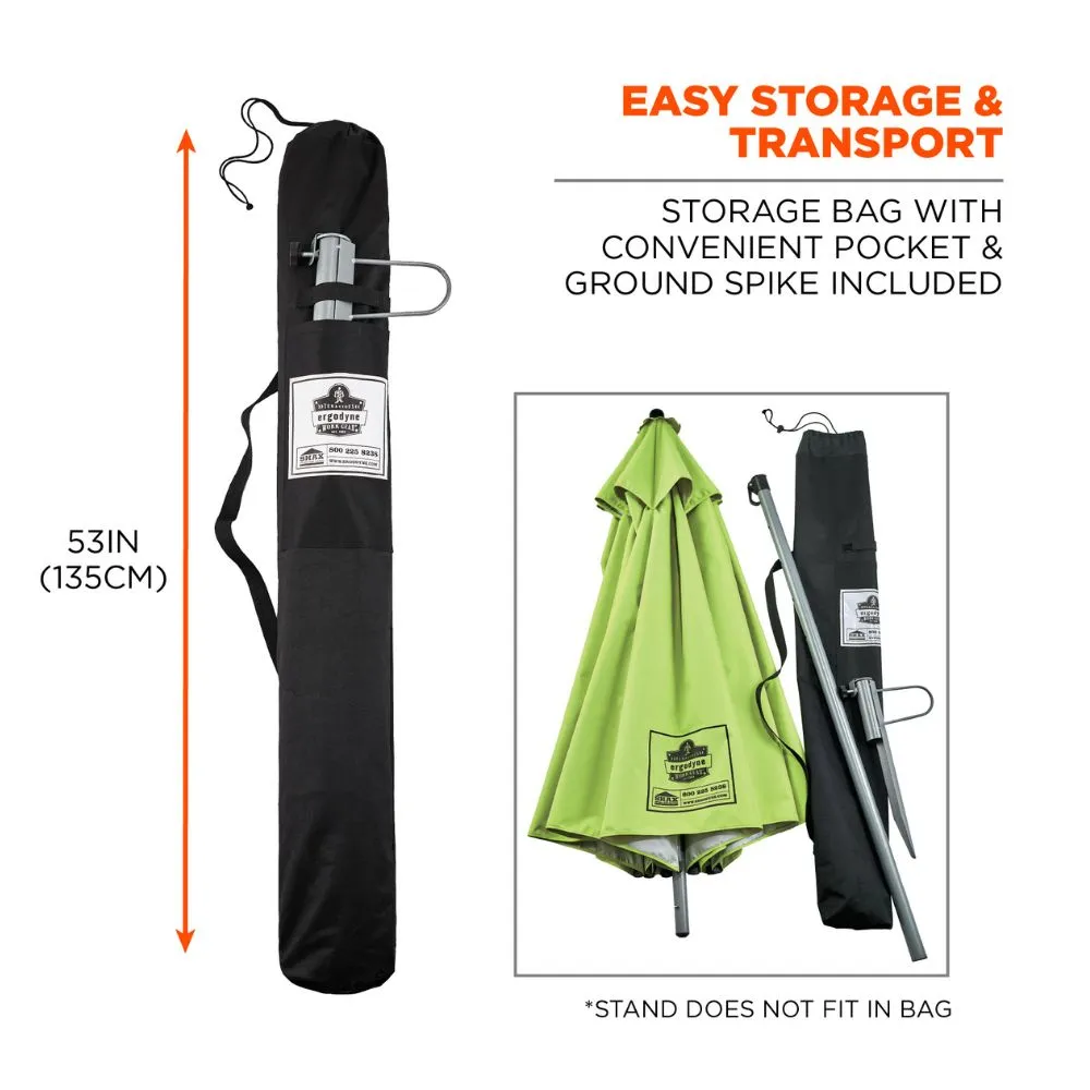 Ergodyne 12969 #6199 Lime Lightweight Work Umbrella Stand Kit