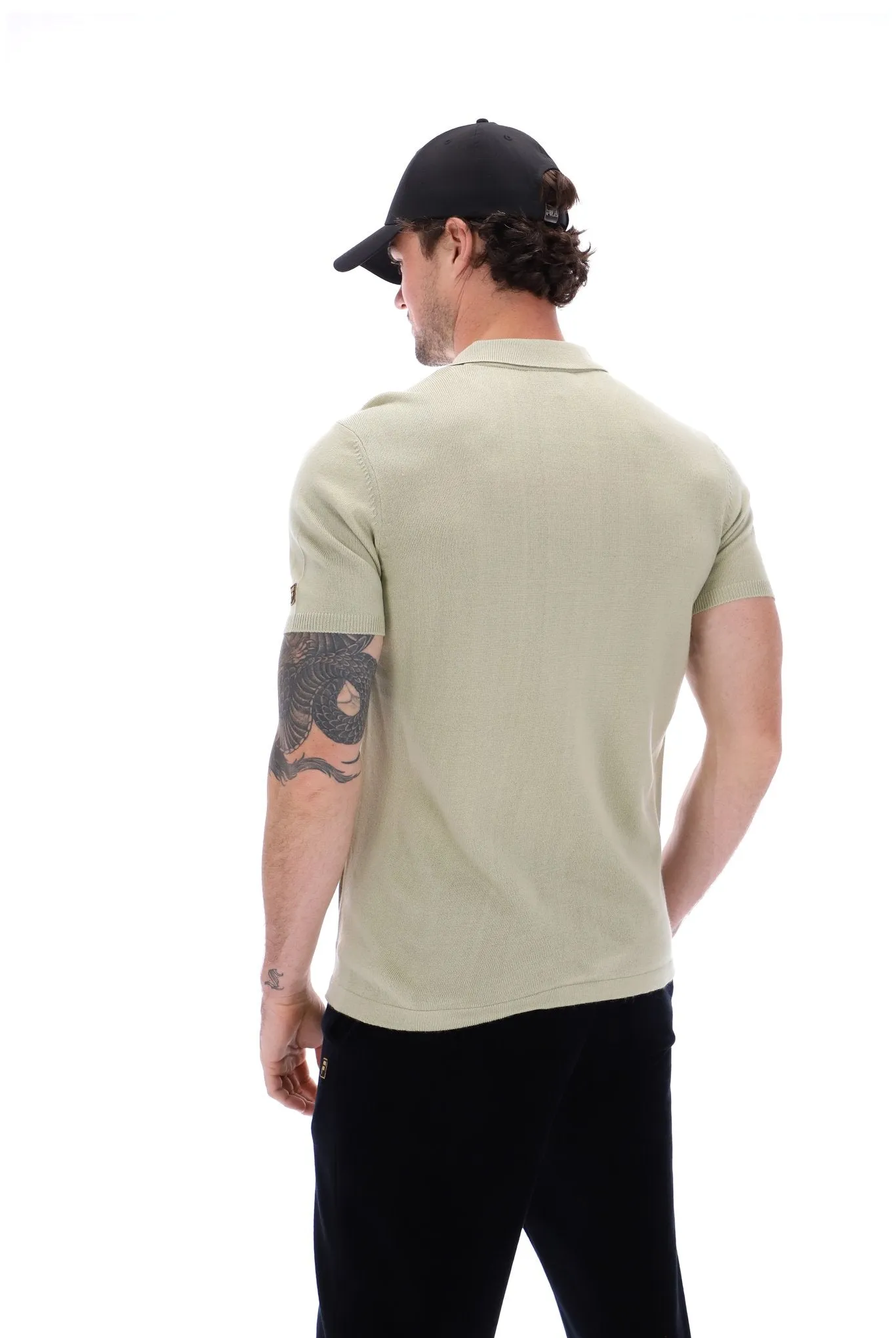 Evan Drop Needle Knit Polo