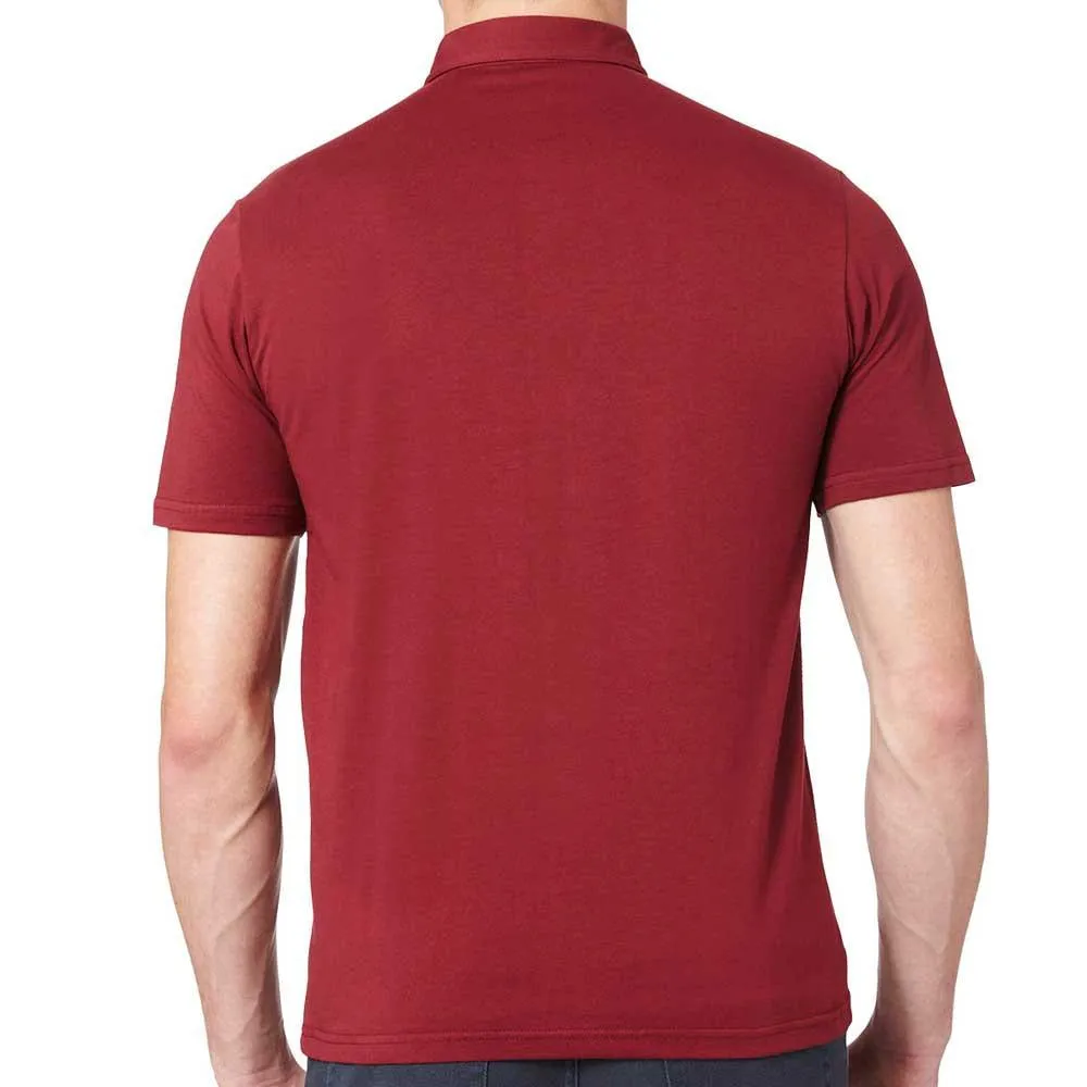 Farah Lester Short Sleeve Polo Shirt - Burgundy