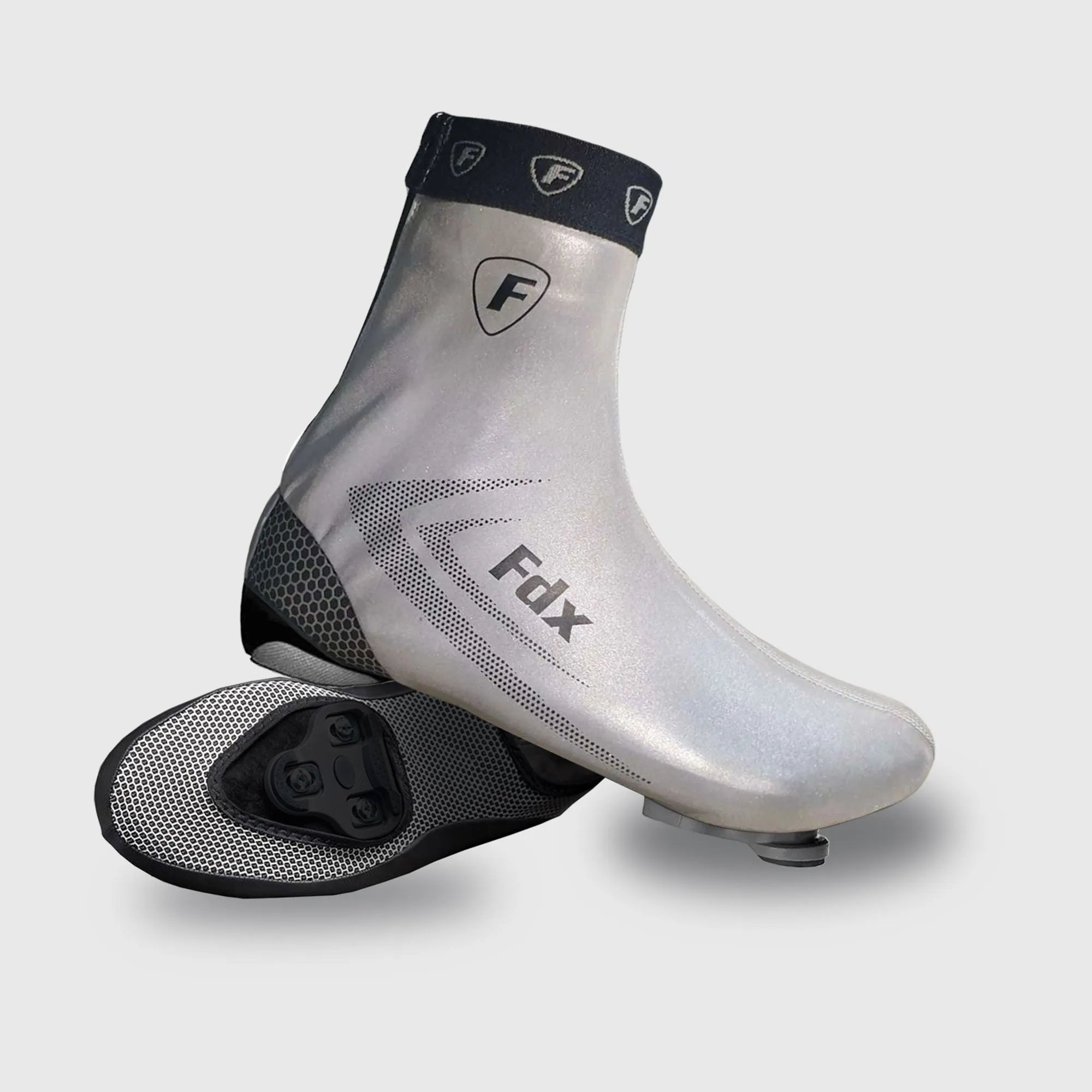 Fdx Sc1 360° Reflective Grey Cycling Shoe Covers