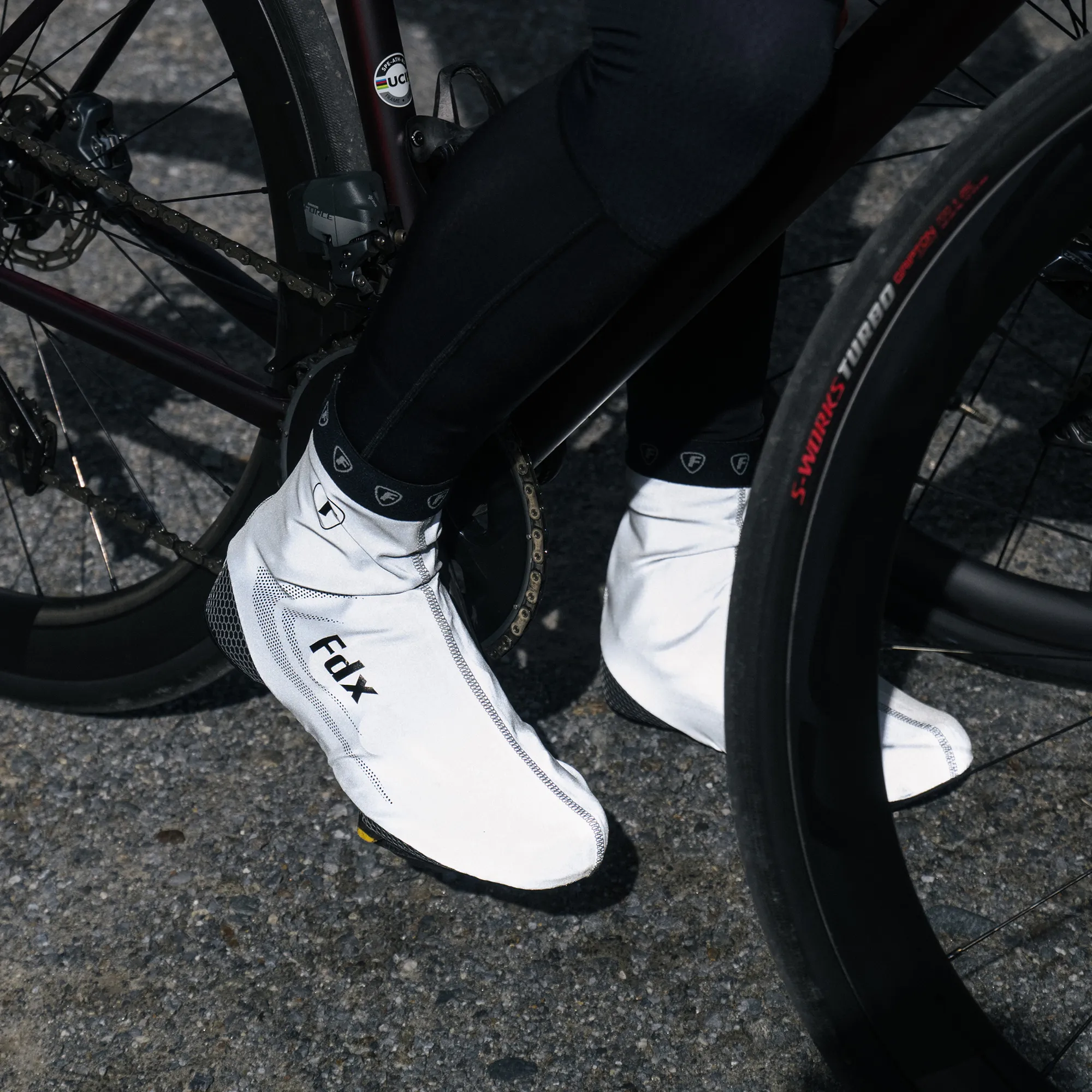 Fdx Sc1 360° Reflective Grey Cycling Shoe Covers