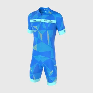 Fdx Splinter Blue Men's & Boy's Padded Triathlon / Skin Suit