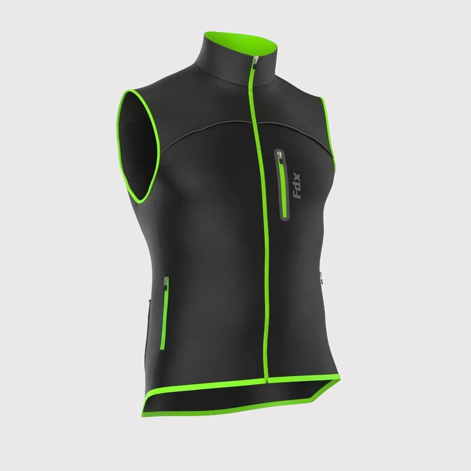 Fdx Stunt Green Men's & Boy's Softshell Windproof Cycling Gilet