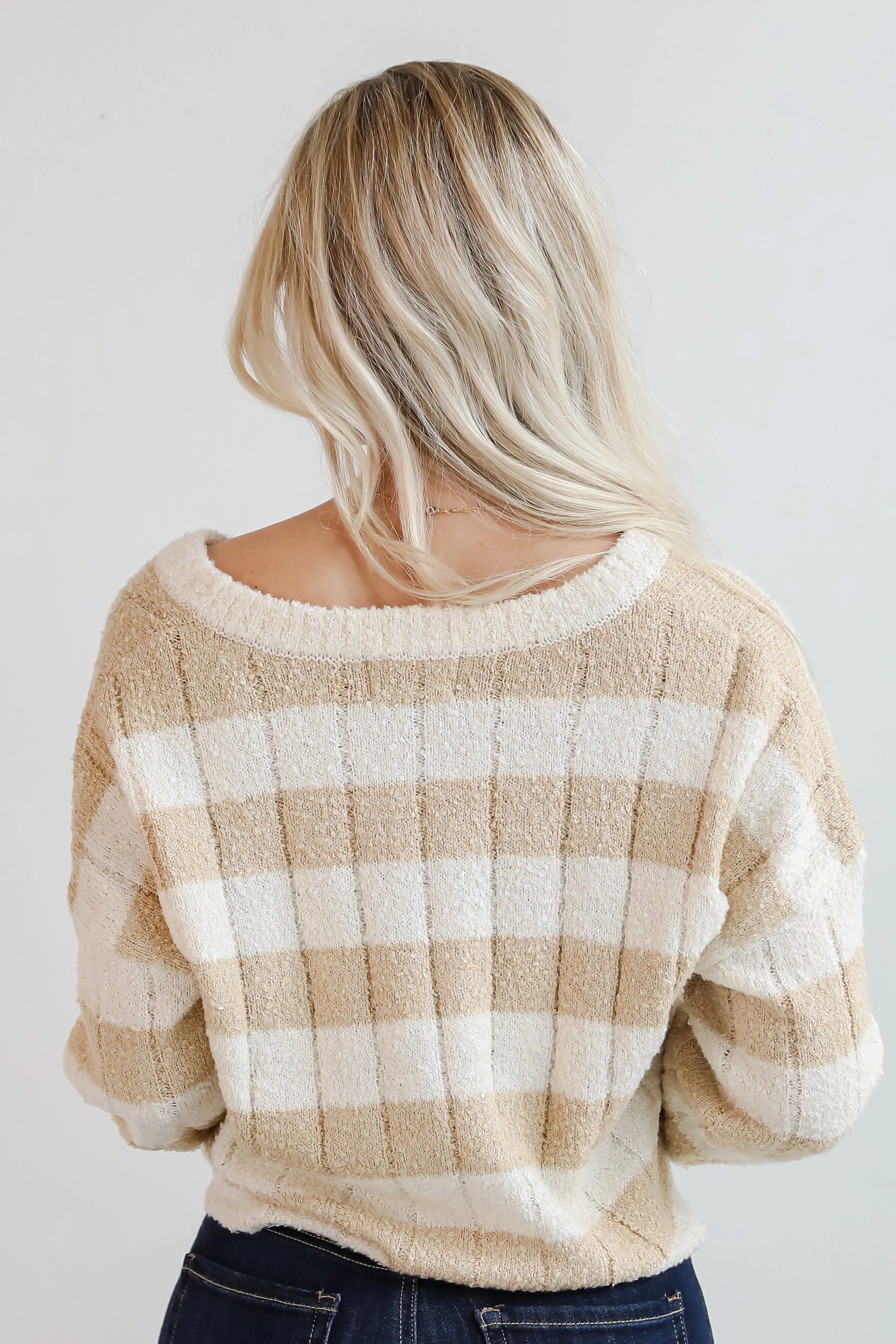 FINAL SALE - Perfect Mix Cream Striped Sweater