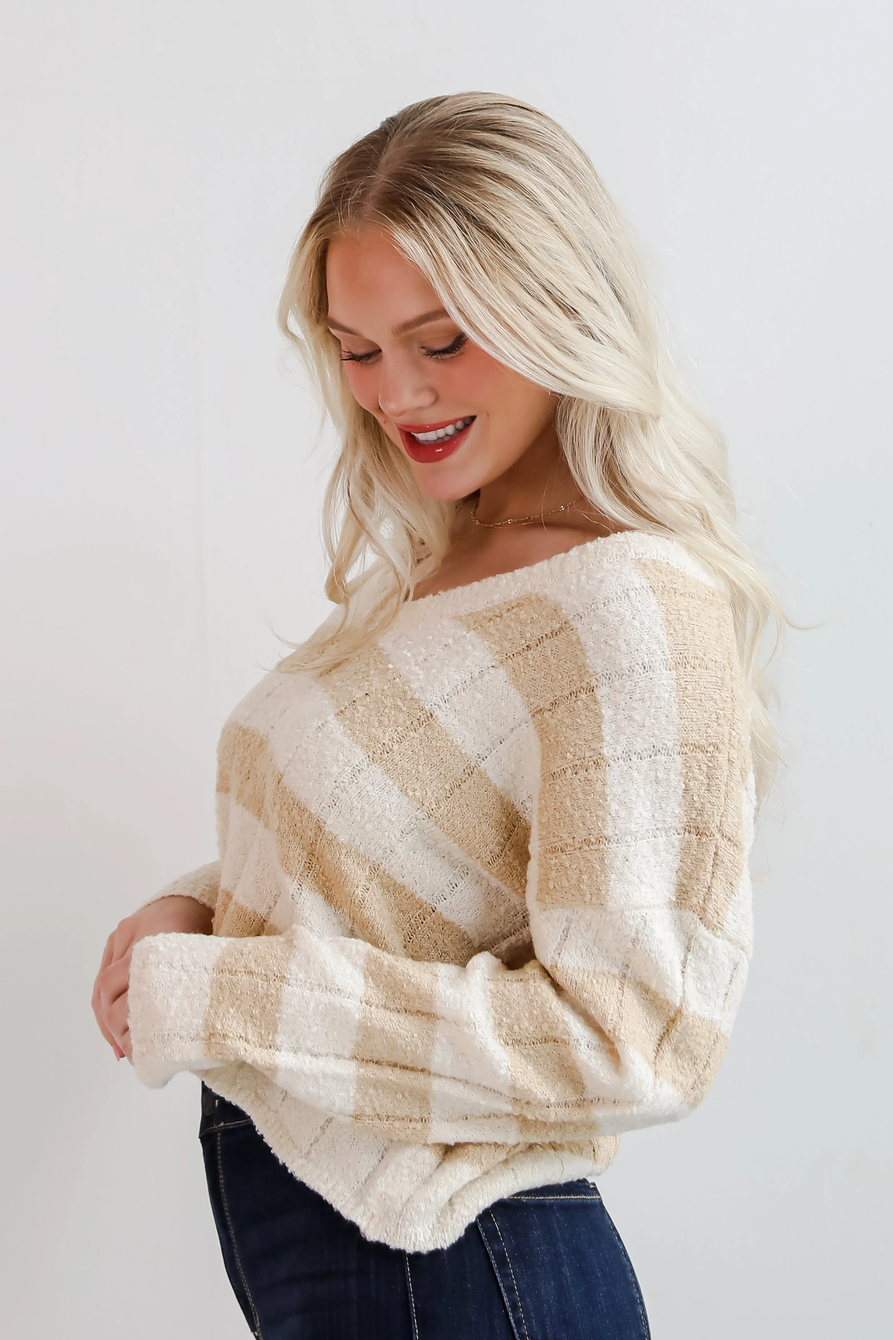 FINAL SALE - Perfect Mix Cream Striped Sweater