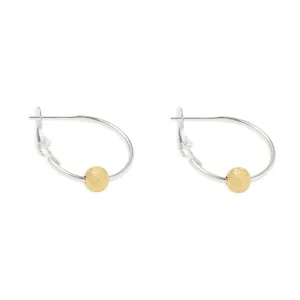 Gold Bead Hoop Earrings