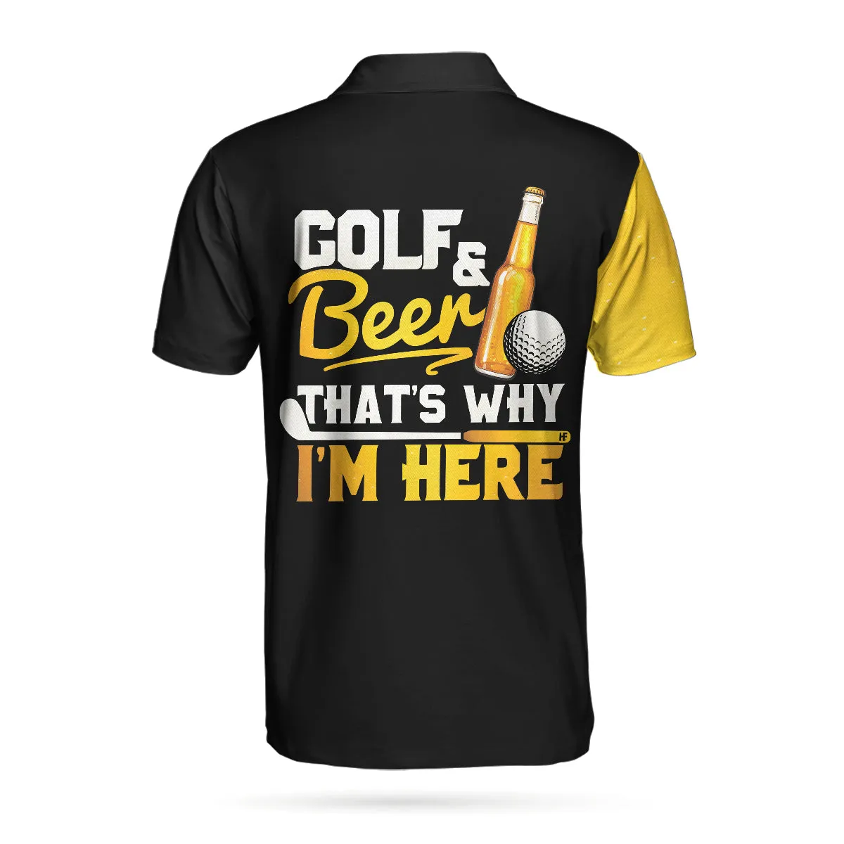 Golf And Beer That'S Why I'M Here Golf Polo Shirt, Sporty Polo Shirt For Beer Lovers, Best Golf Shirt For Men Coolspod