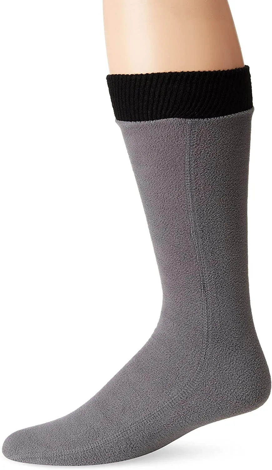 Hot Headz Polarex Fleece Socks - Medium Grey - Perfect for Winter Warmth