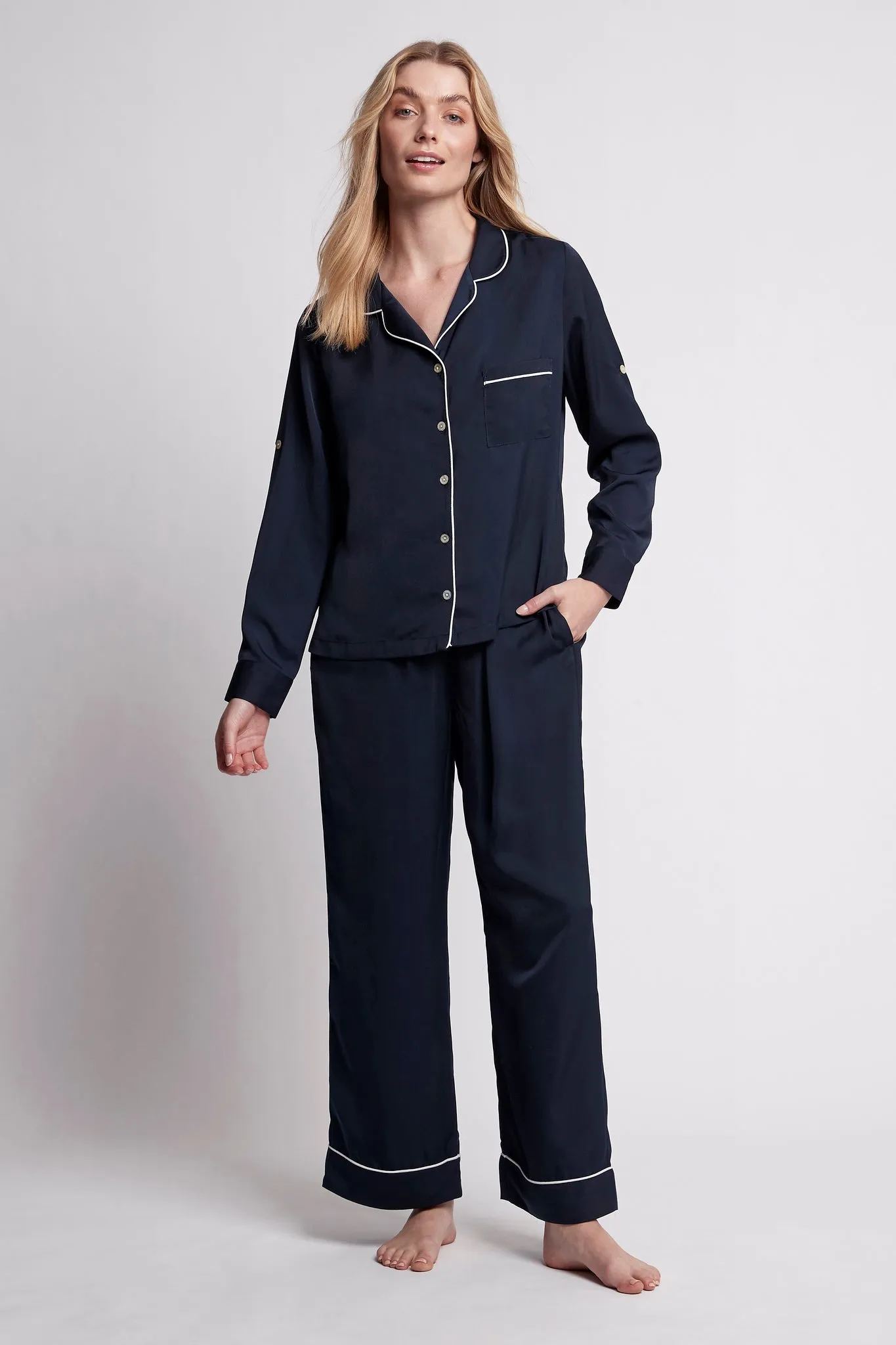 Iluka Pyjama Lounge Set - Navy