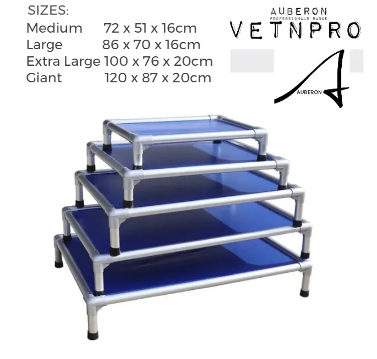 ‘Indestructible’ Aluminium Auberon VetnPro Raised Dog Bed Elevated Commercial Grade PVC Chew Scratch Rip Proof Material