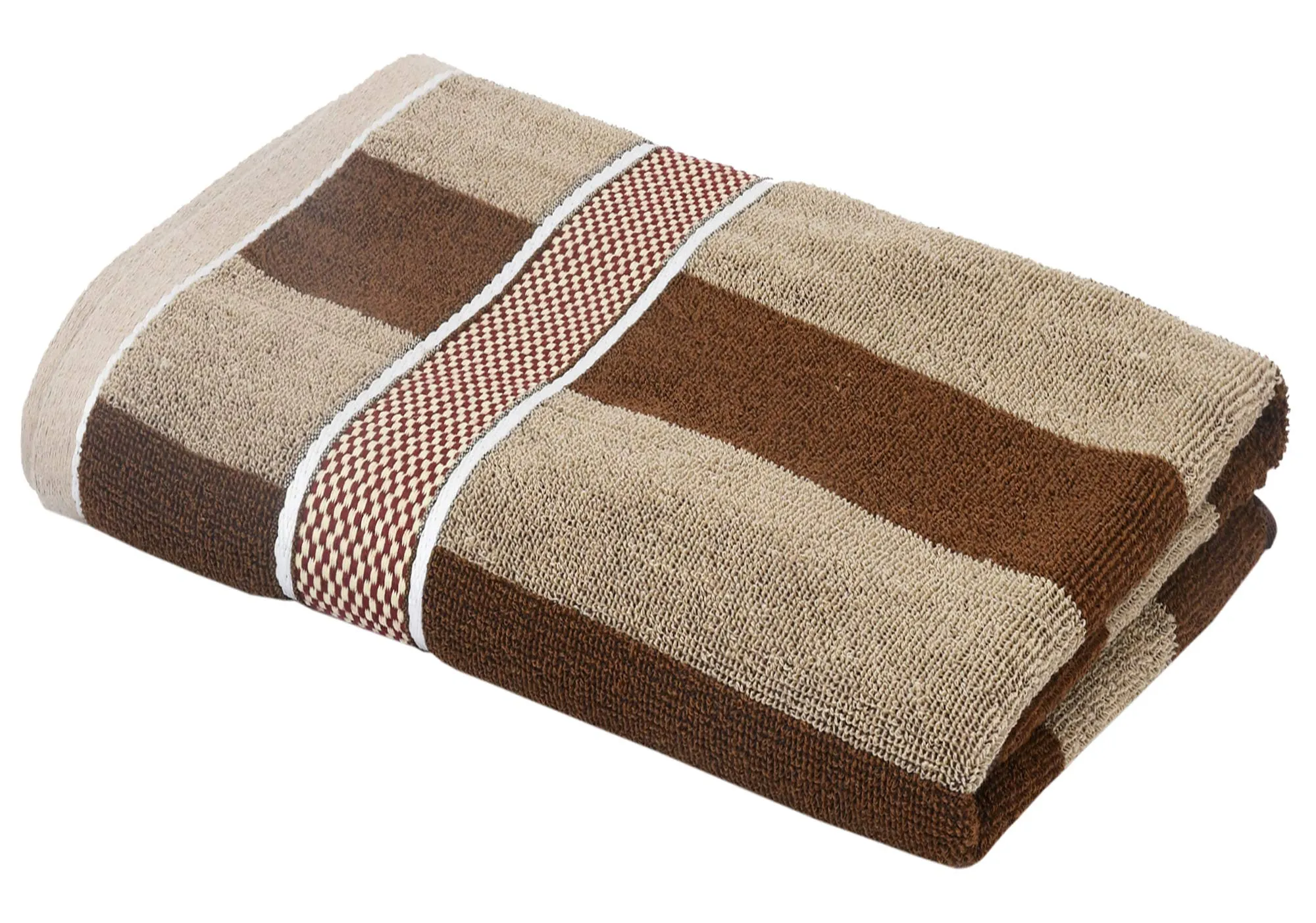 Kuber Industries Cotton Bath Towel|Super Absorbent Towel|Bath Towel for Men and Woman|Lightweight & Odour Free|Brown