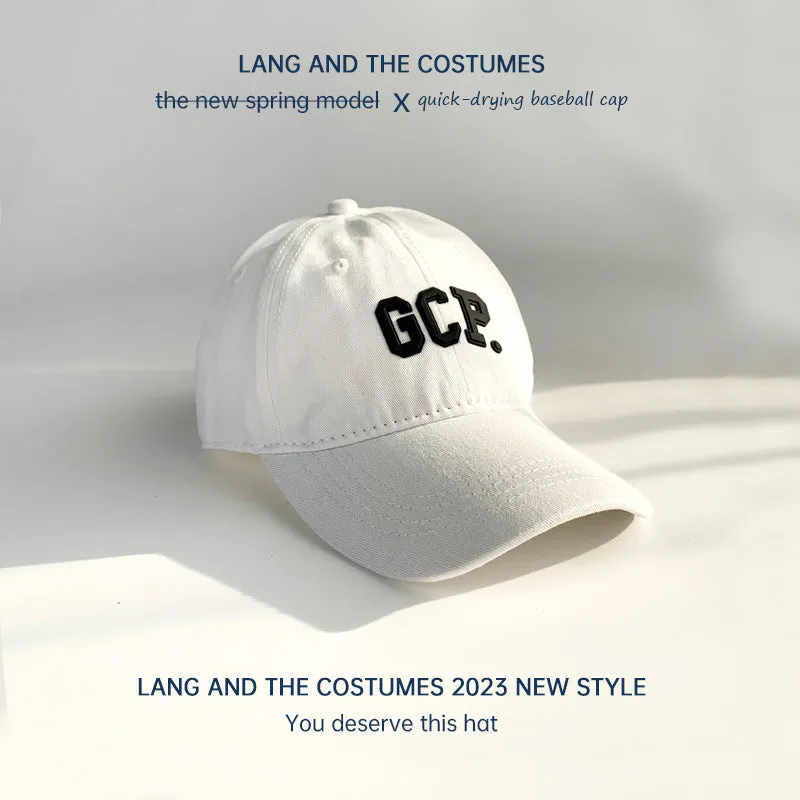 Letter laminated small head cap women's cotton soft top ins hat casual versatile parent-child baseball cap