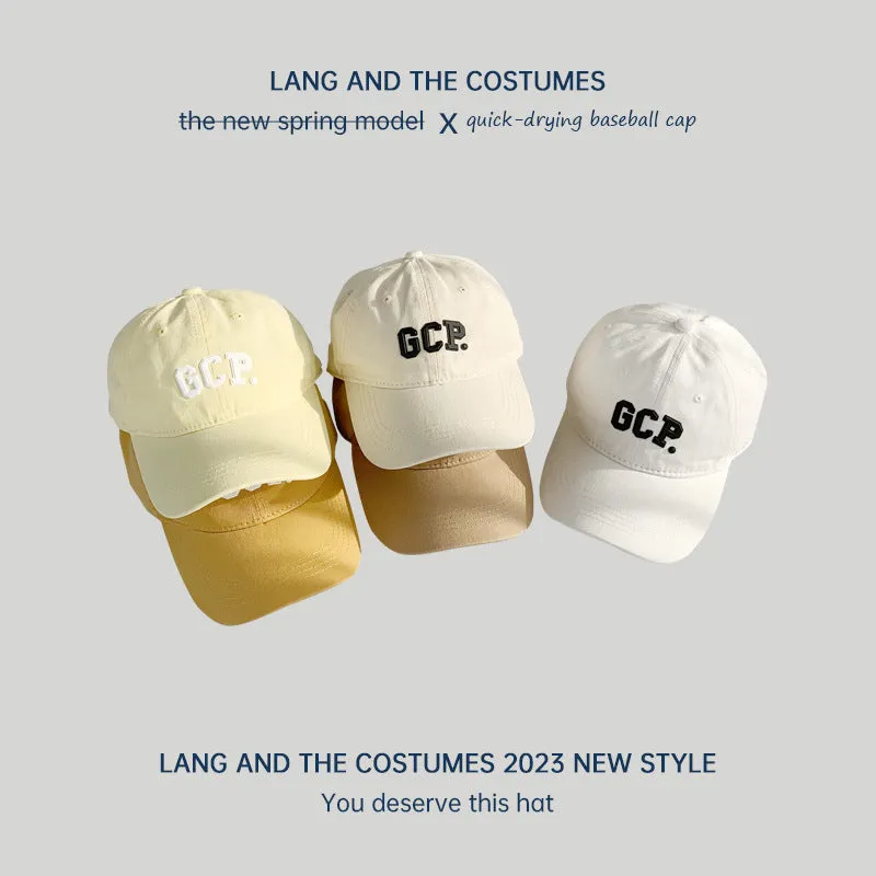 Letter laminated small head cap women's cotton soft top ins hat casual versatile parent-child baseball cap