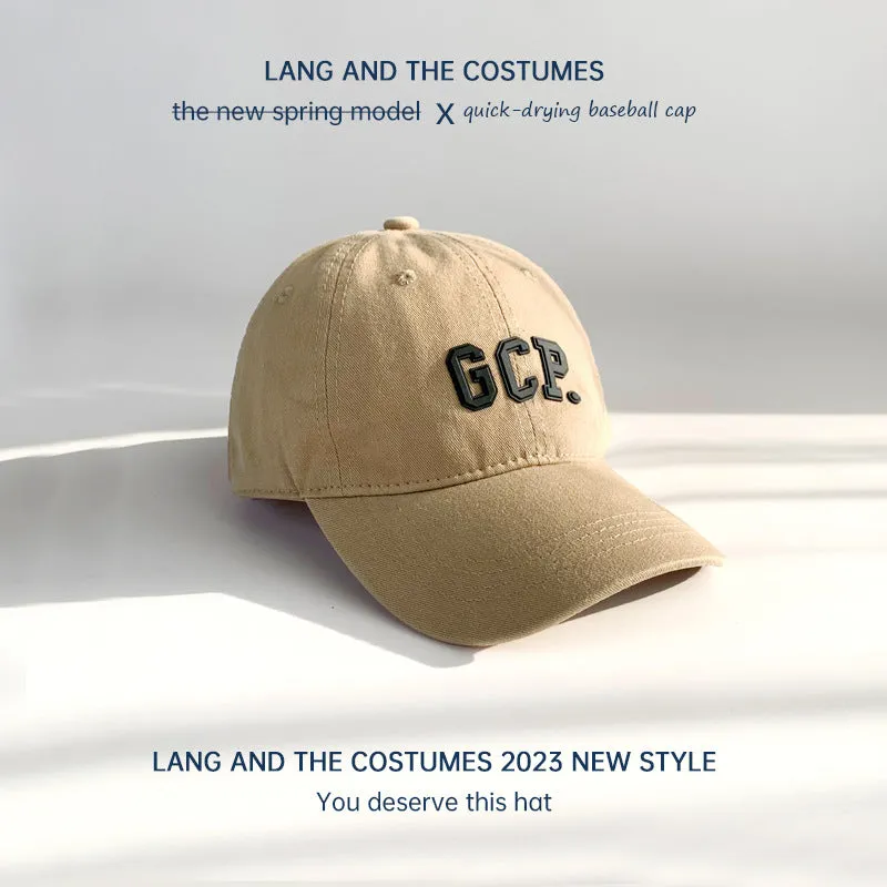 Letter laminated small head cap women's cotton soft top ins hat casual versatile parent-child baseball cap