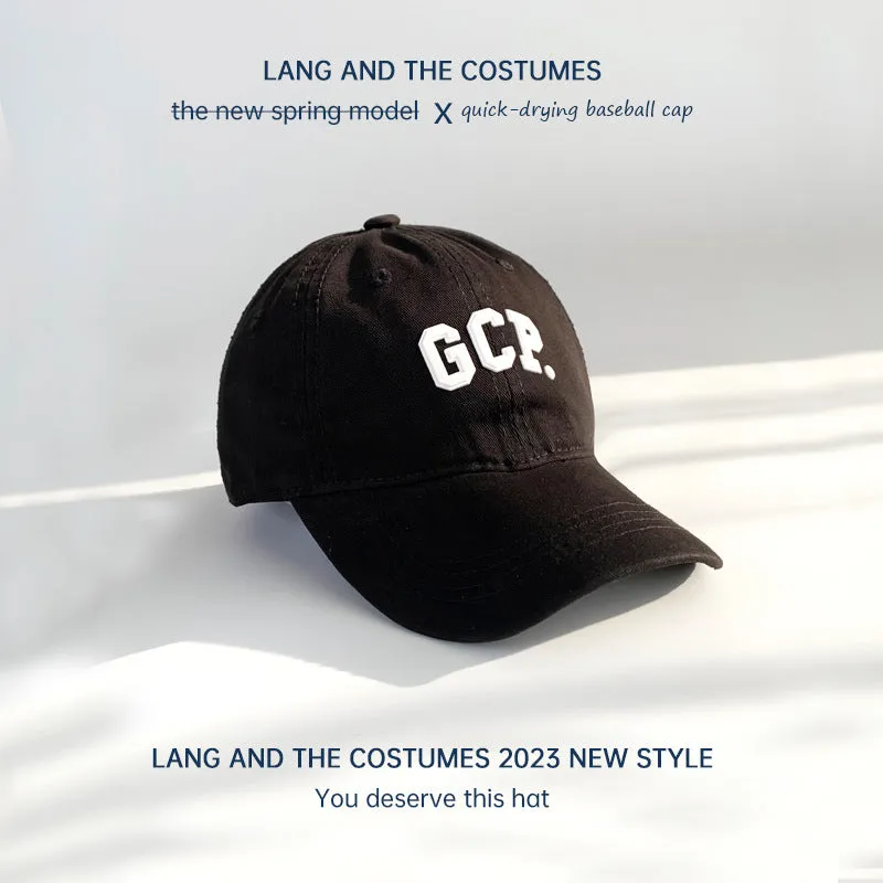 Letter laminated small head cap women's cotton soft top ins hat casual versatile parent-child baseball cap