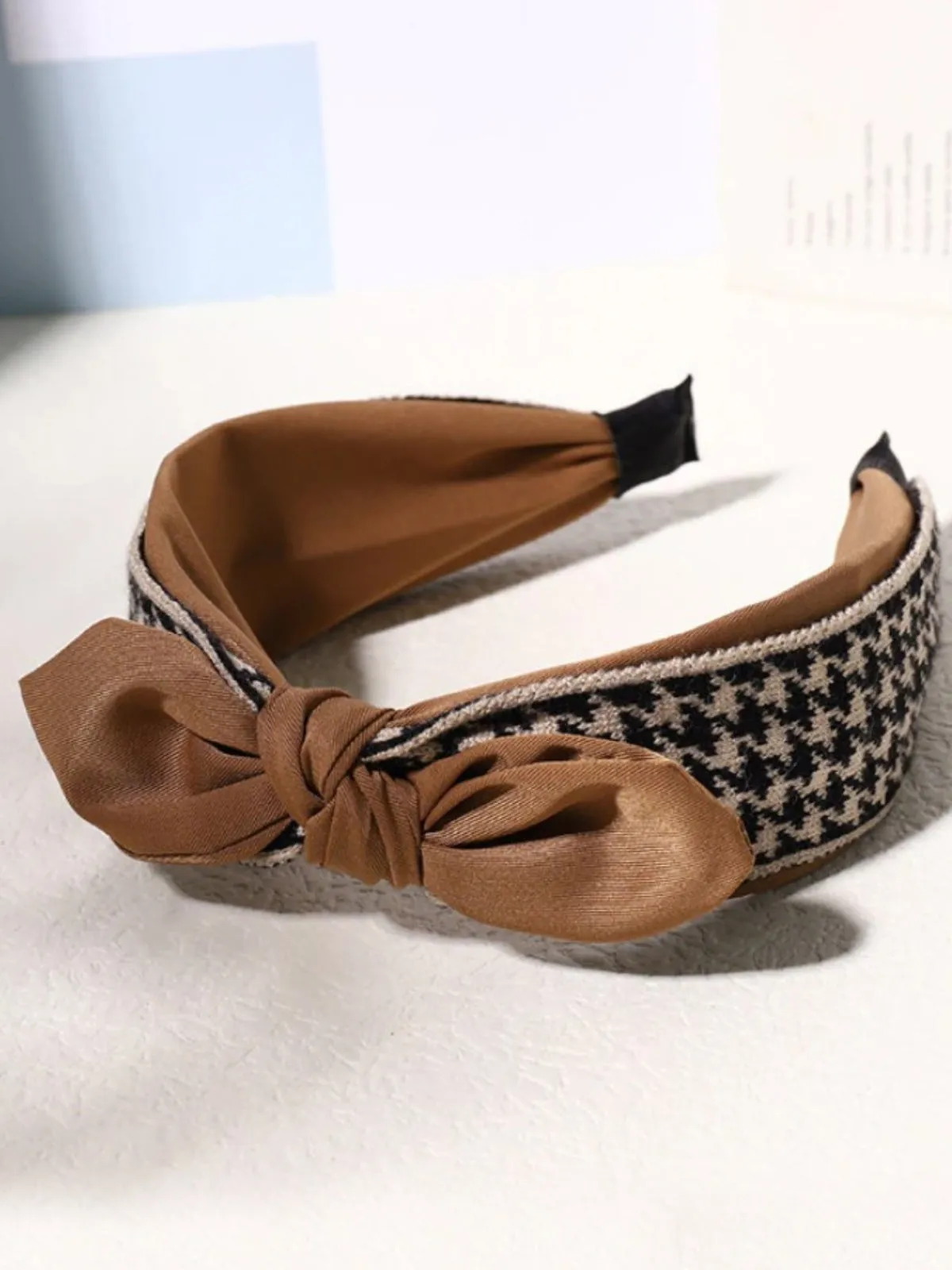 Little Style Icon Bow Knot Houndstooth Headband