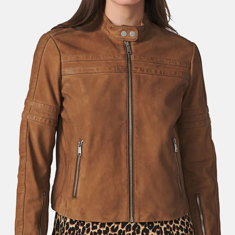 Livia Women's Leather Biker Jacket