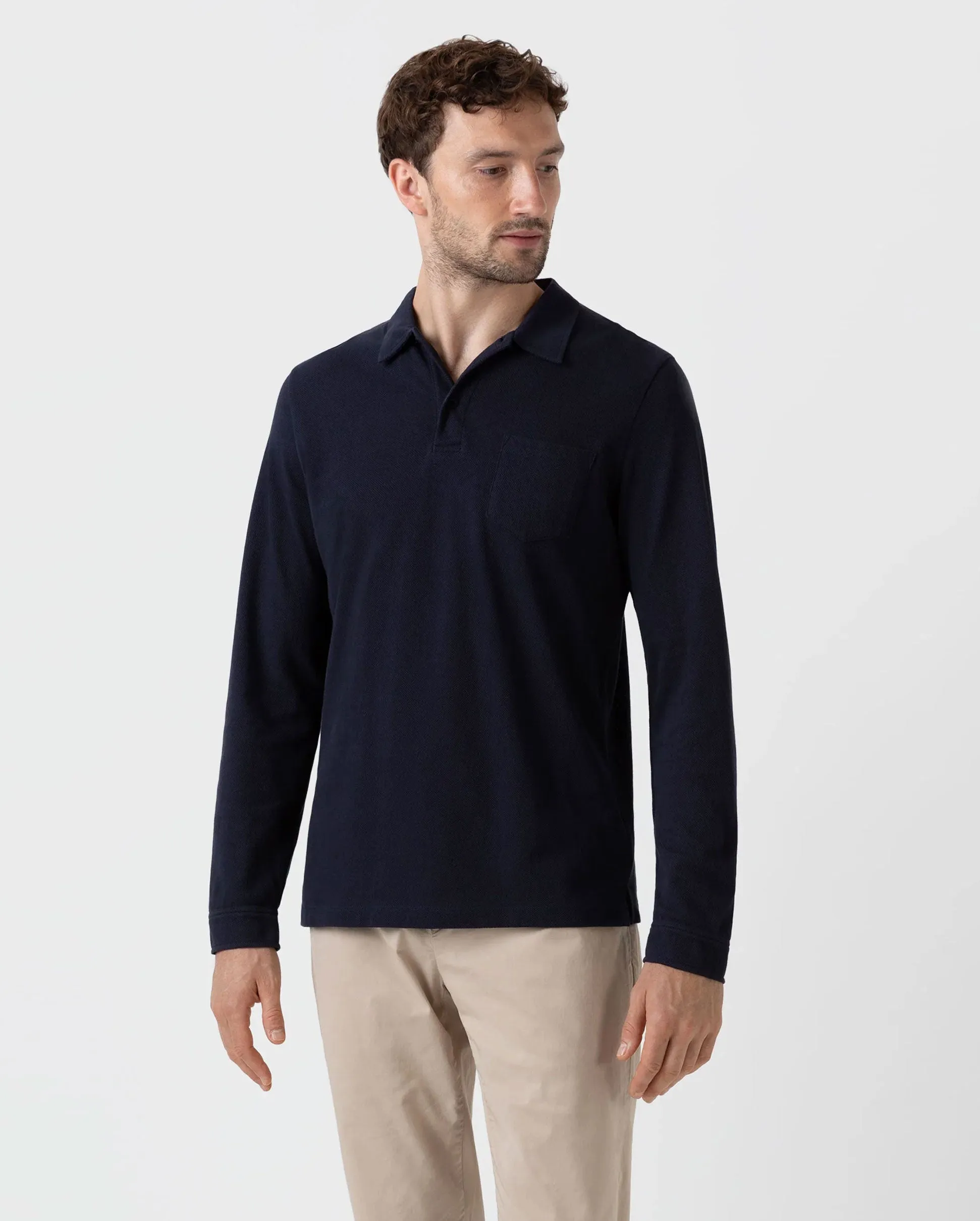 L/S POLO SHIRT / NAVY