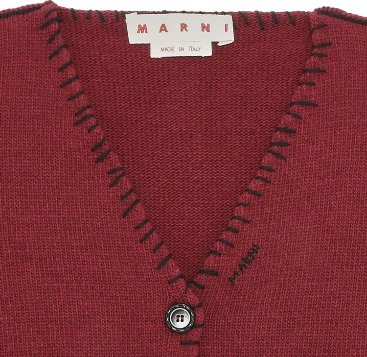 Marni Cardigan 'Burgundy', red