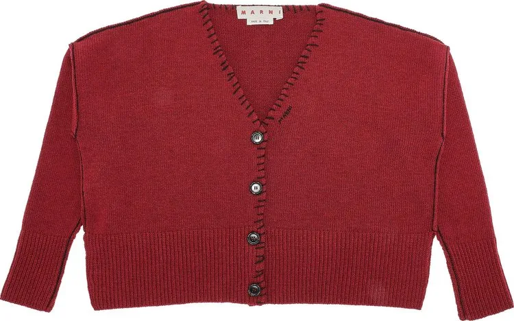 Marni Cardigan 'Burgundy', red