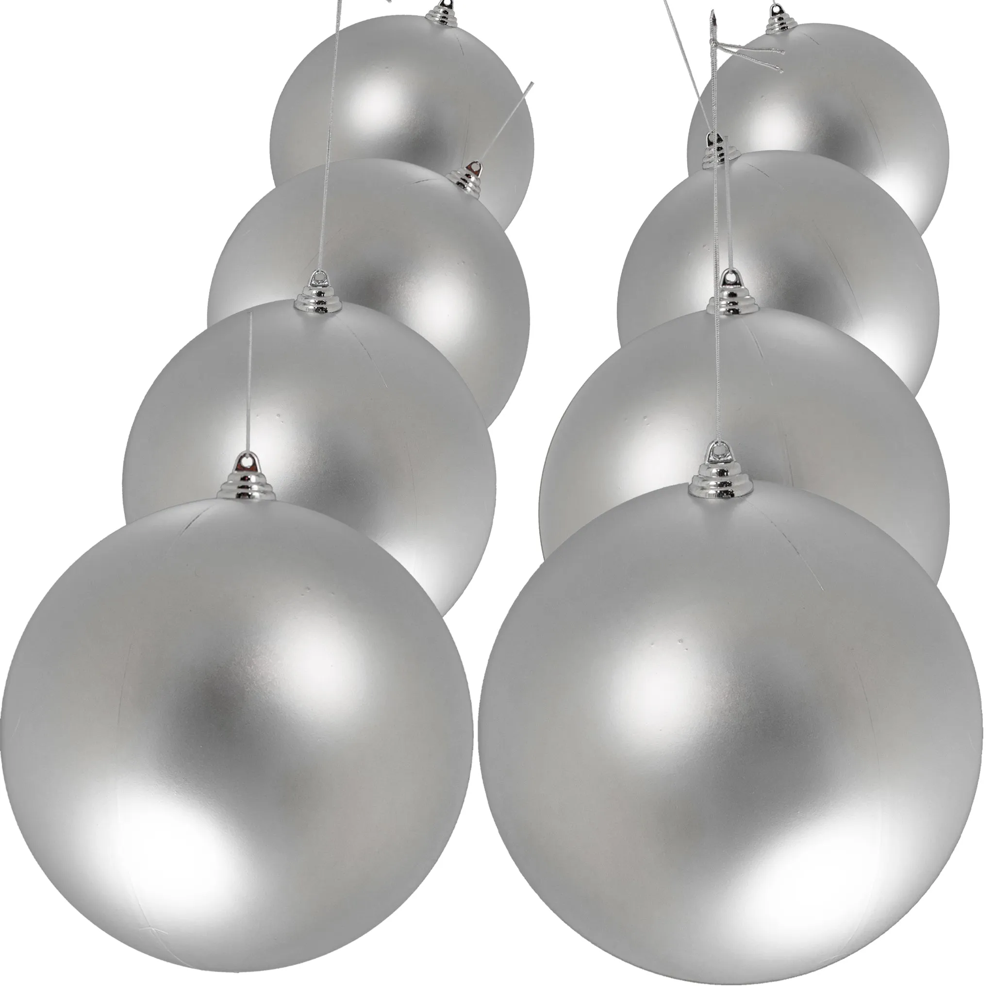 Matte Silver Ball Ornaments